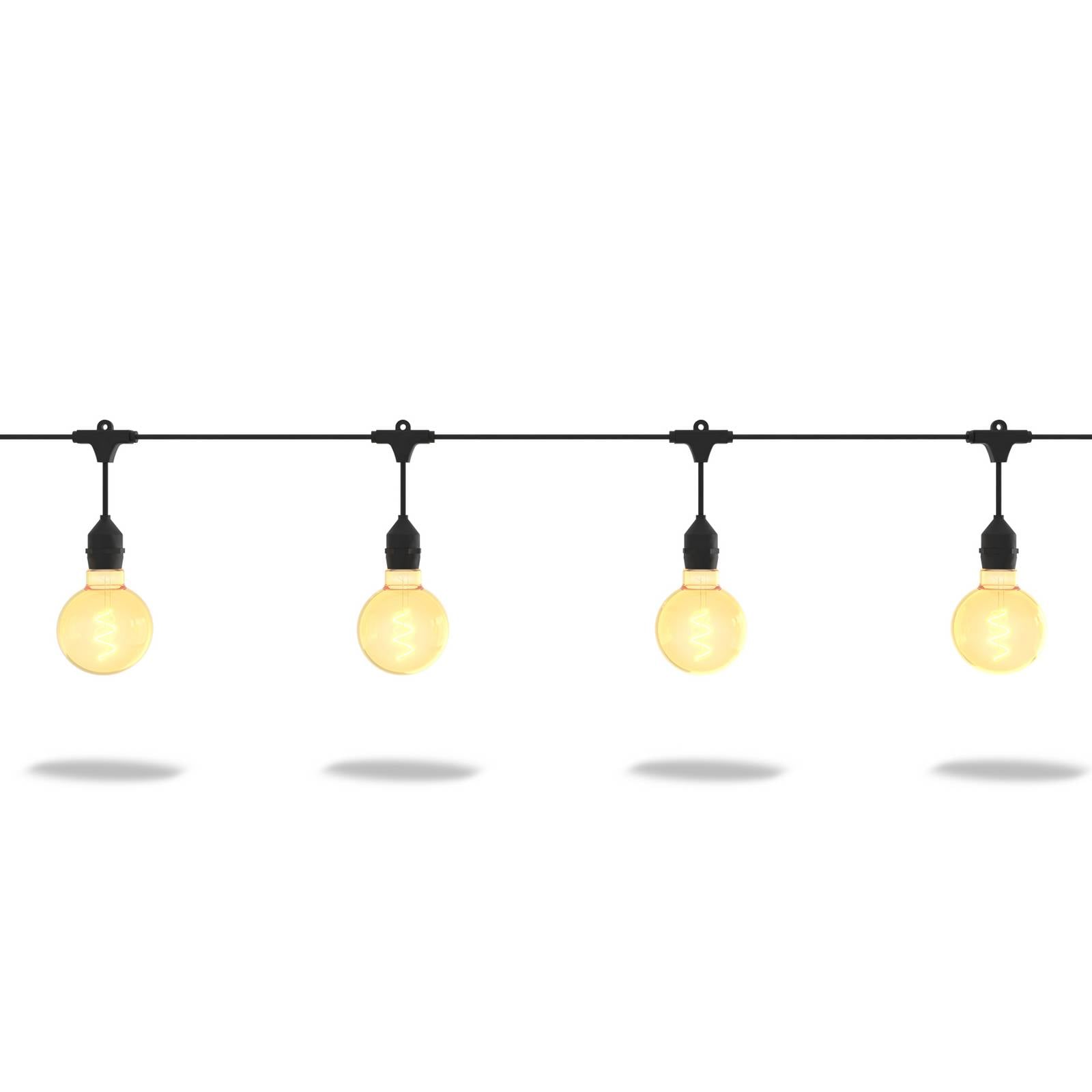 Calex Lichterkette Vista XL, 10 m, IP44, Fernbedienung, E27