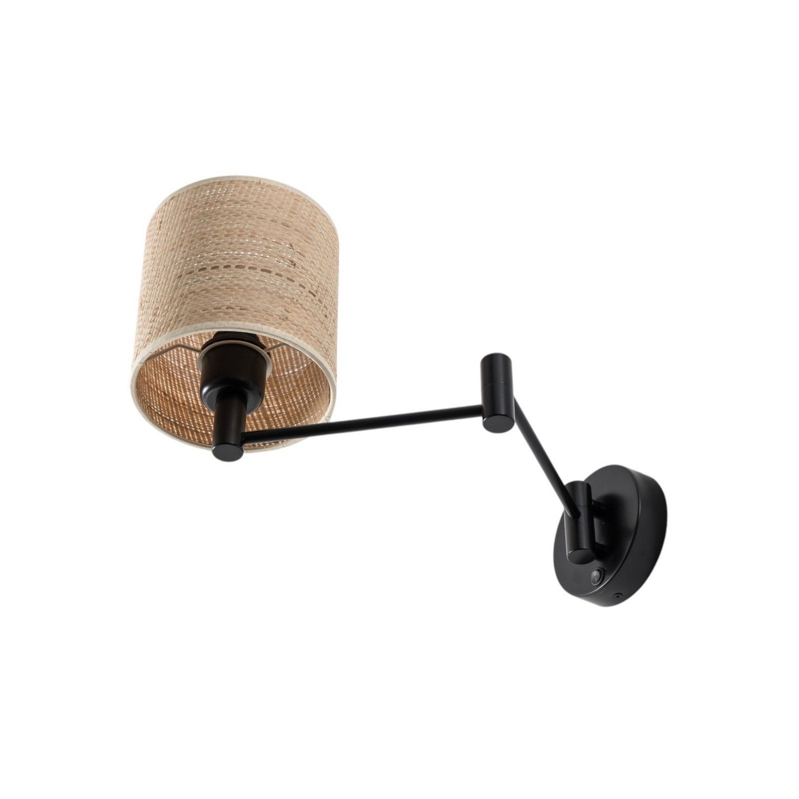 Solo wall light, cylinder, light jute