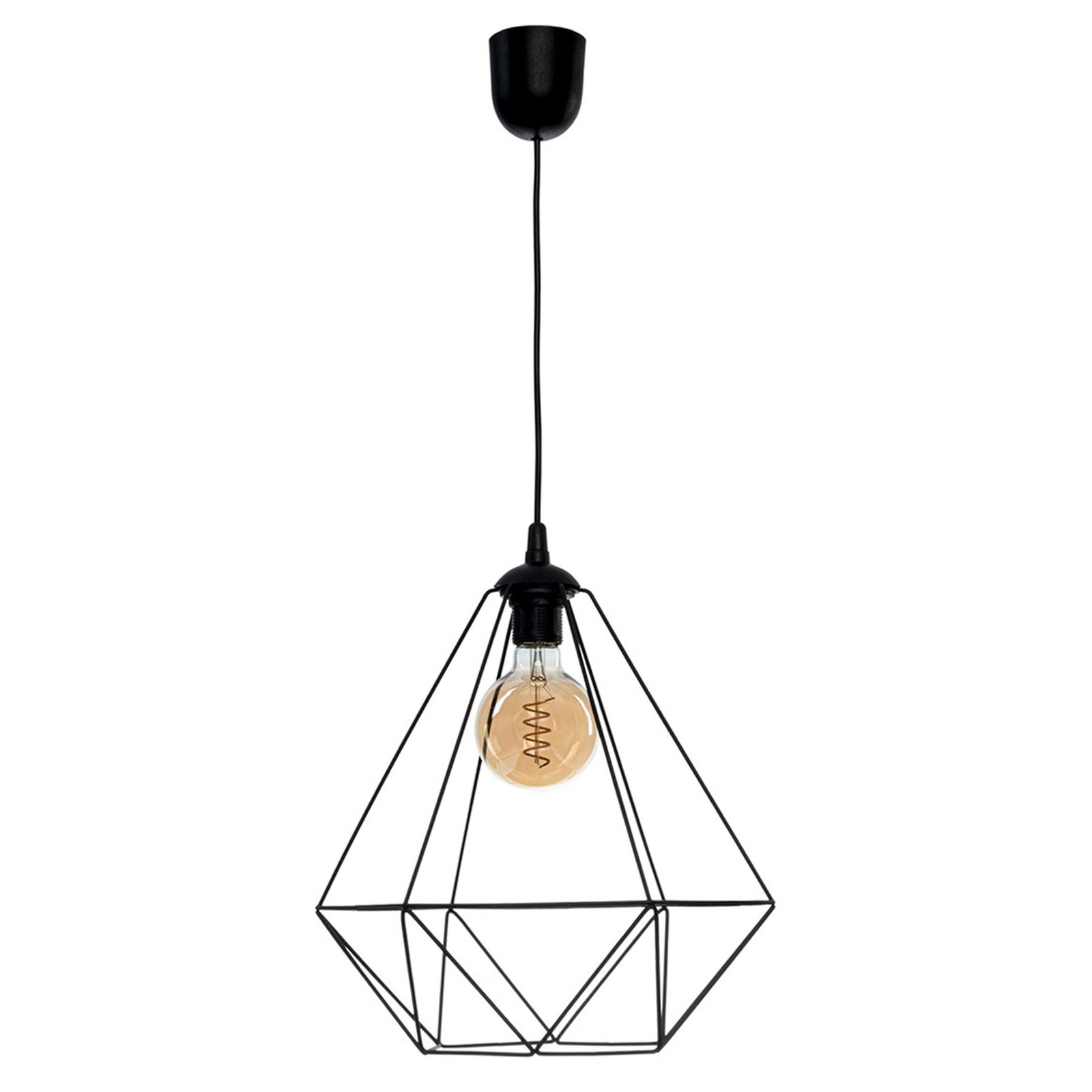 Hanglamp Basket, zwart, 1-lamp