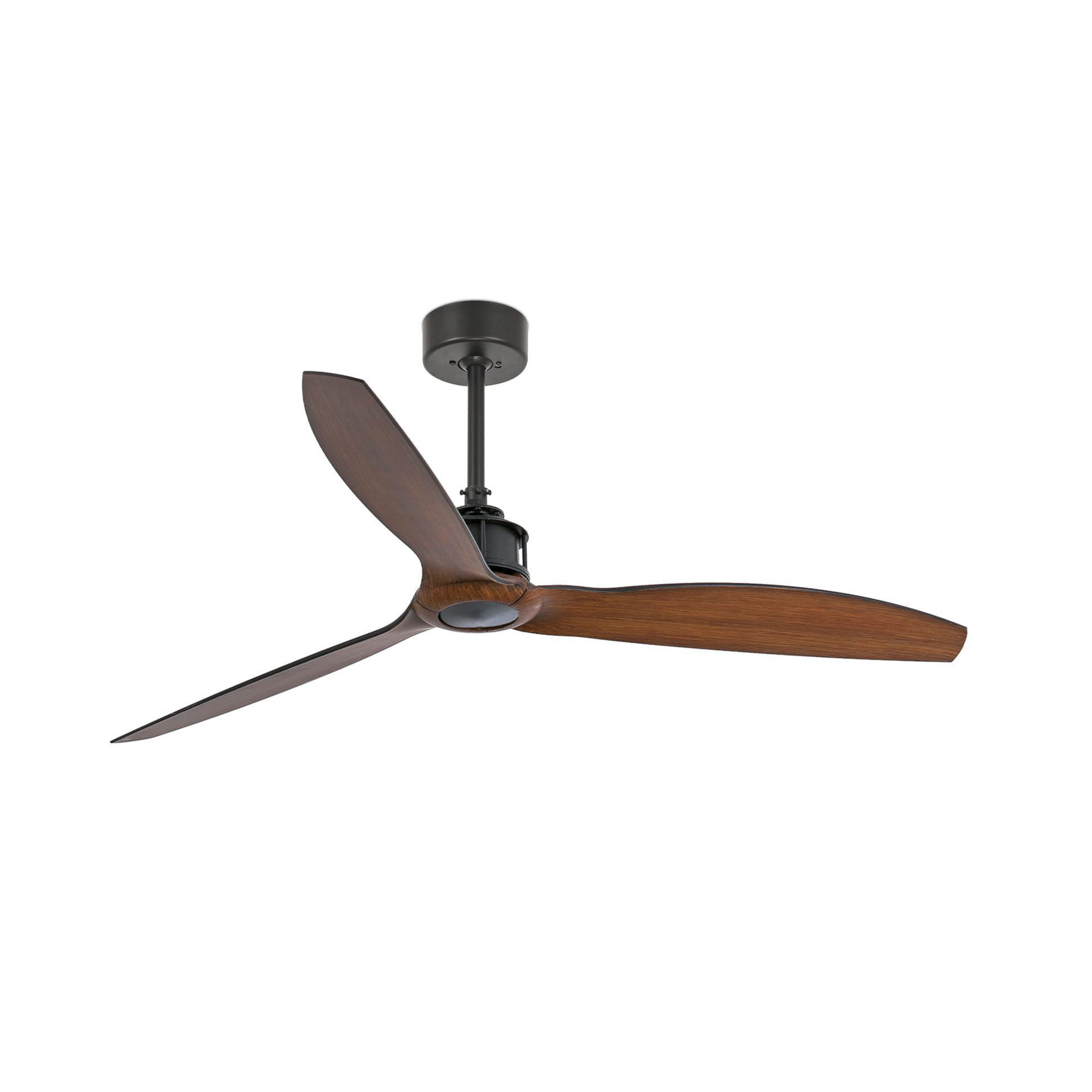 Stropni ventilator Fan M, Ø 128 cm, crna/drvo – Faro