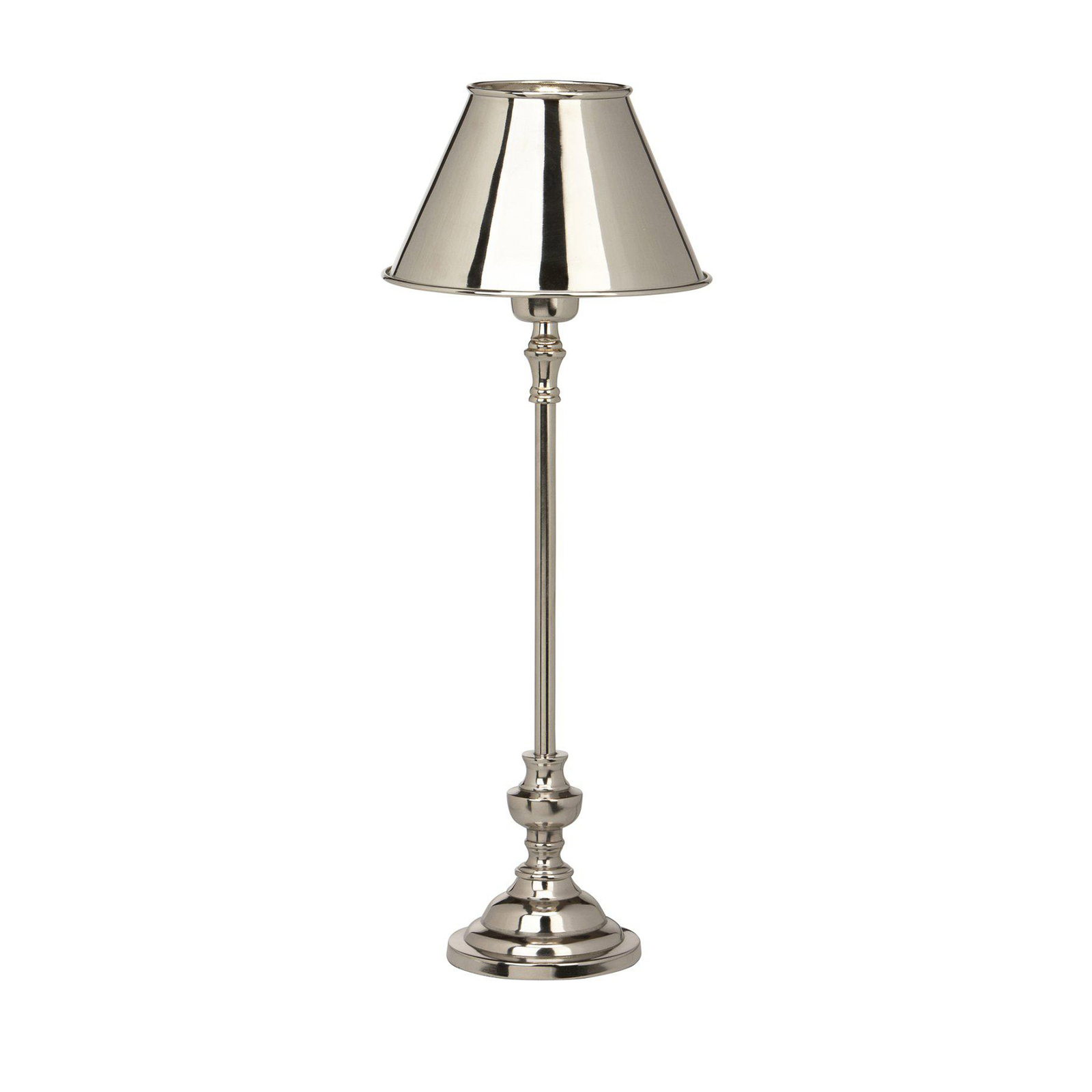 PR Home table lamp Andrea, chrome, lampshade chrome