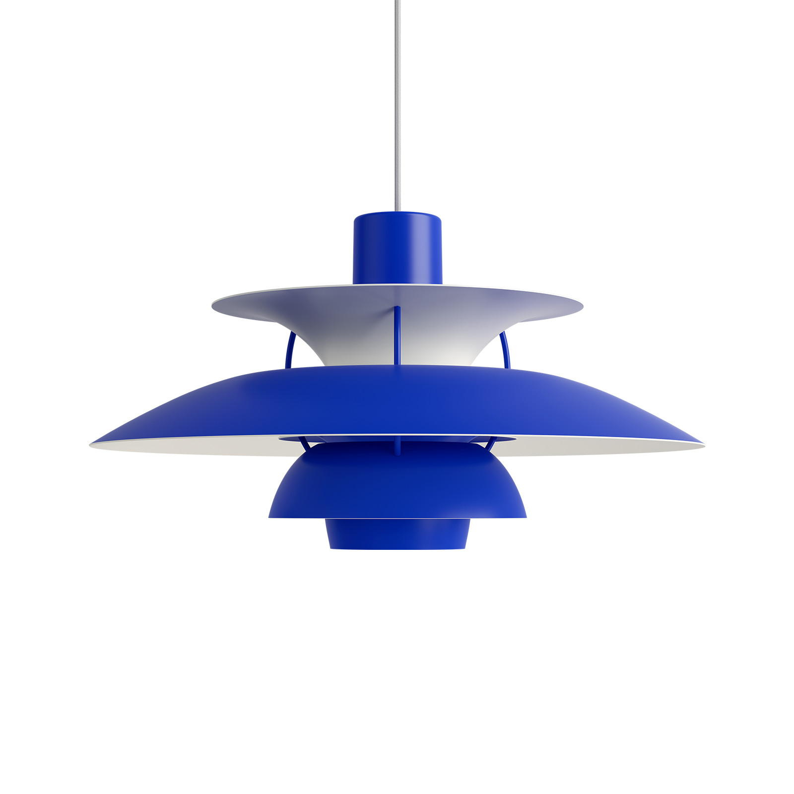 Louis Poulsen PH 5 hanging light, monochrome blue