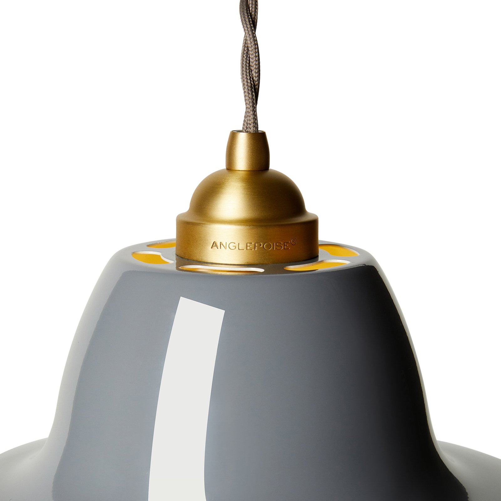 Original 1227 Midi Wide Brass Hanglamp Elephant Grey - Anglepoise