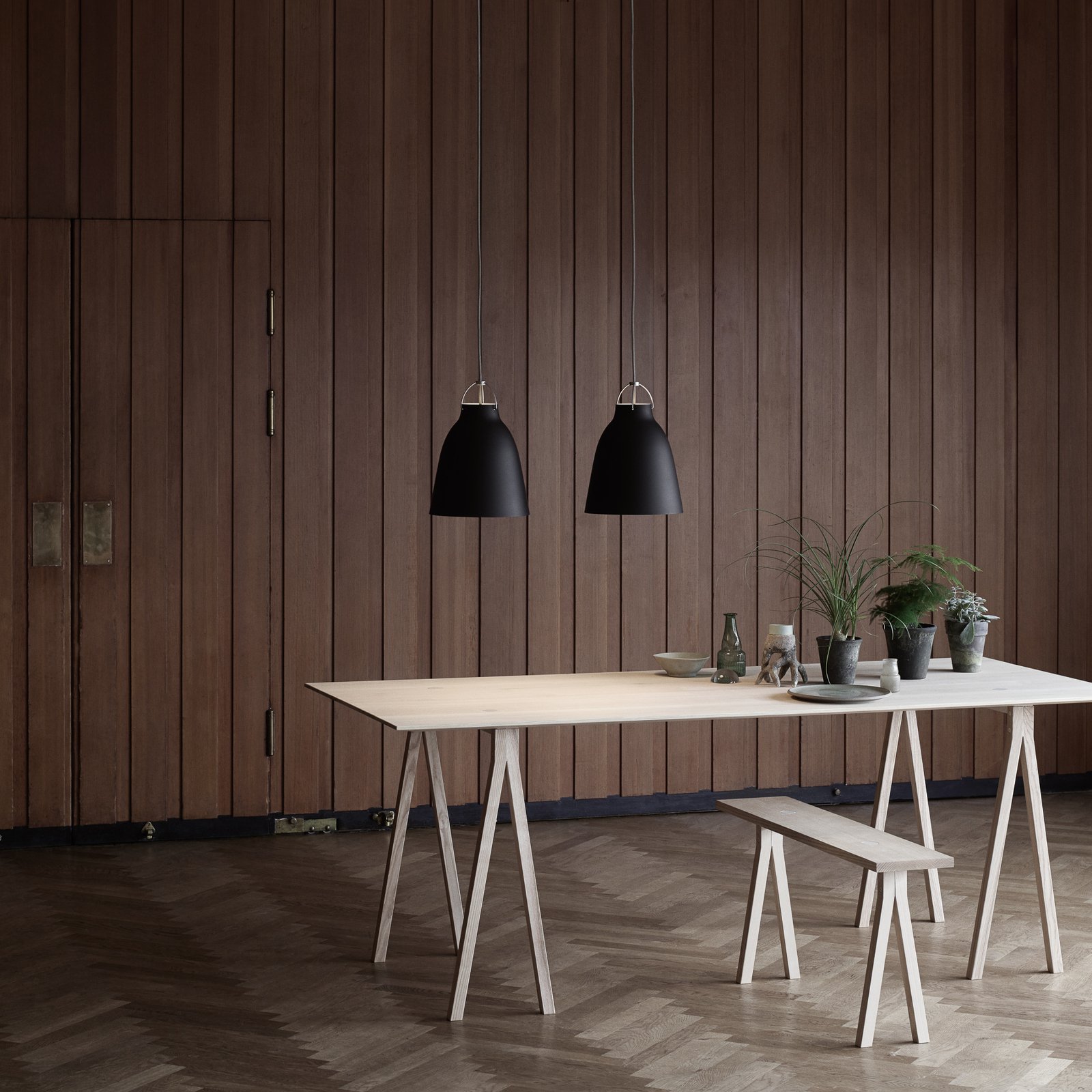Caravaggio™ P2 Pendelleuchte Matt Schwarz - Fritz Hansen