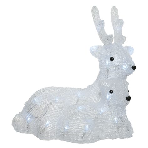 LED-Figur Hirsch, Mutter und Kind, Batteriebetrieb