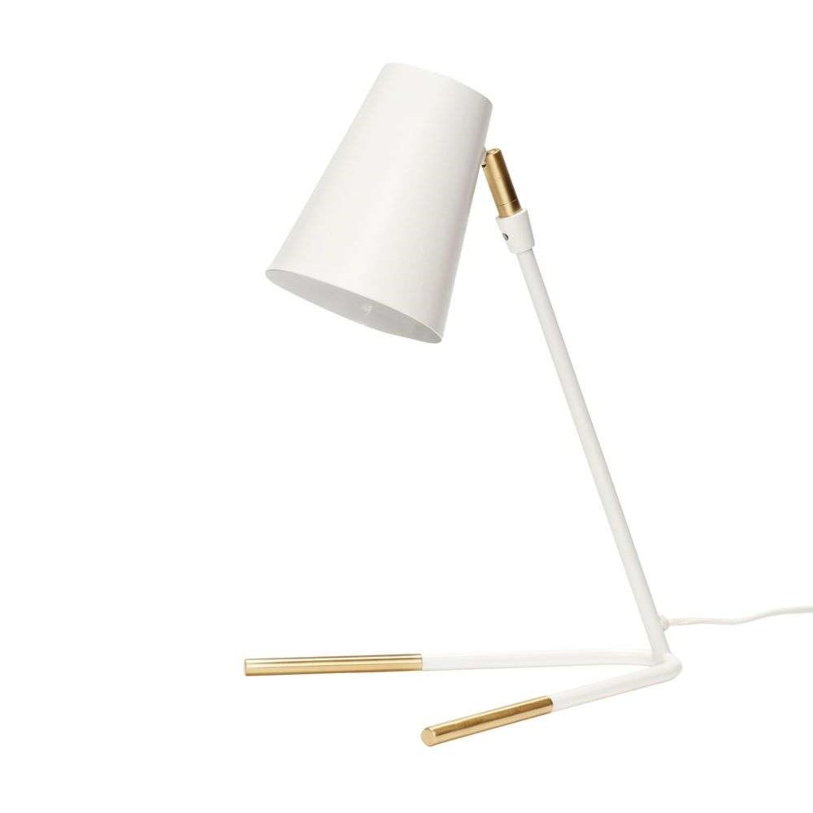 Slant Lampă de Masă White/Brass - Hübsch