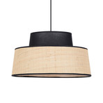 Luster Mallorka, crna/prirodna, Ø 38 cm - Corep SAS