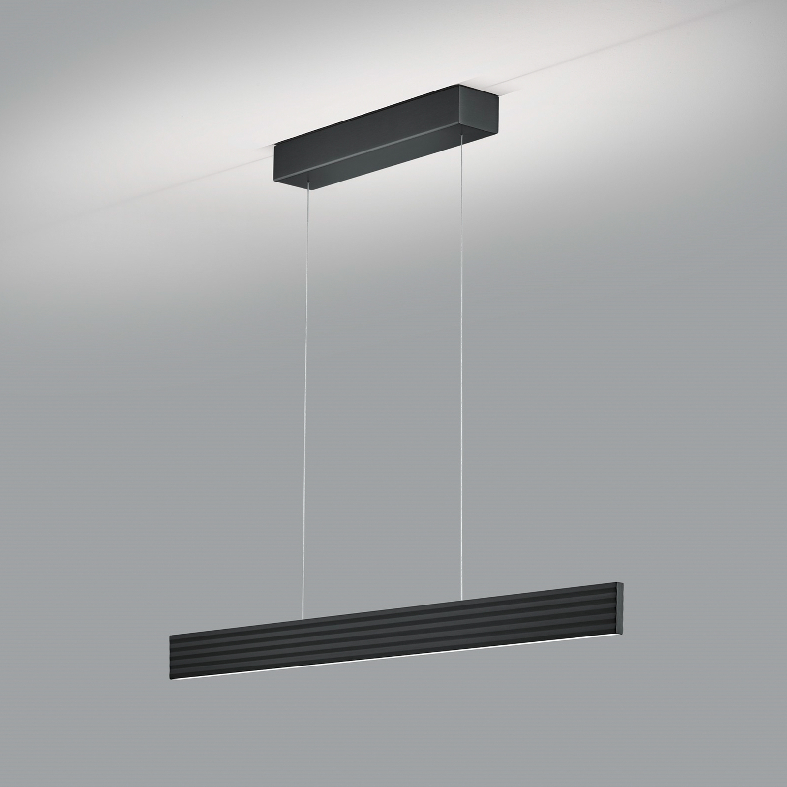 LED pendant light Fara, up/down, length 92cm black