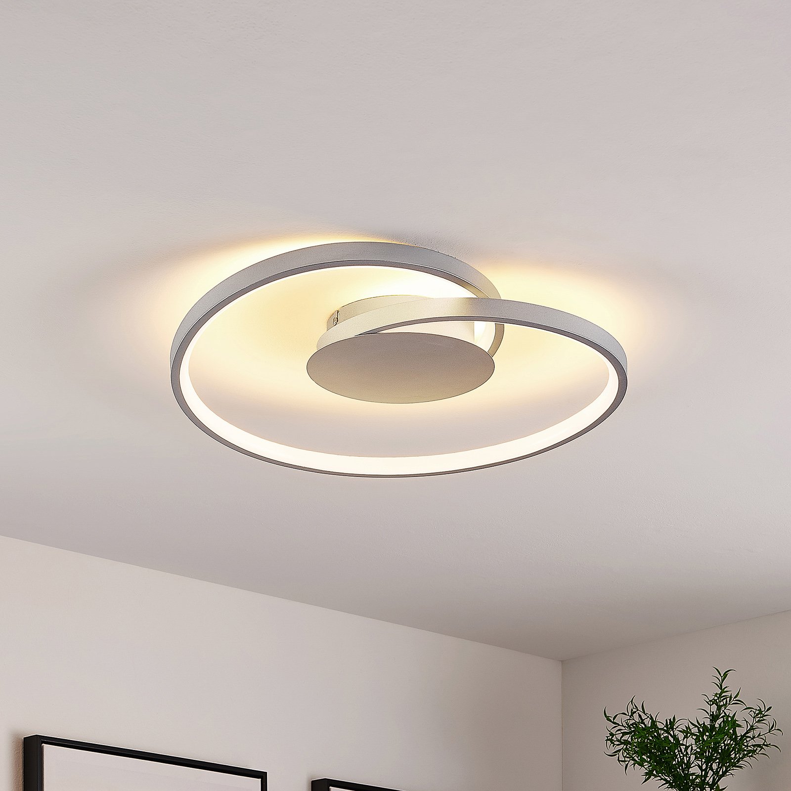 Lucande Enesa -LED-kattovalaisin, pyöreä