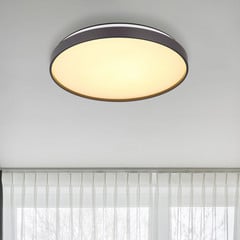 Eclypse LED-loftslampe, antracit, Ø 48 cm, akryl/metal