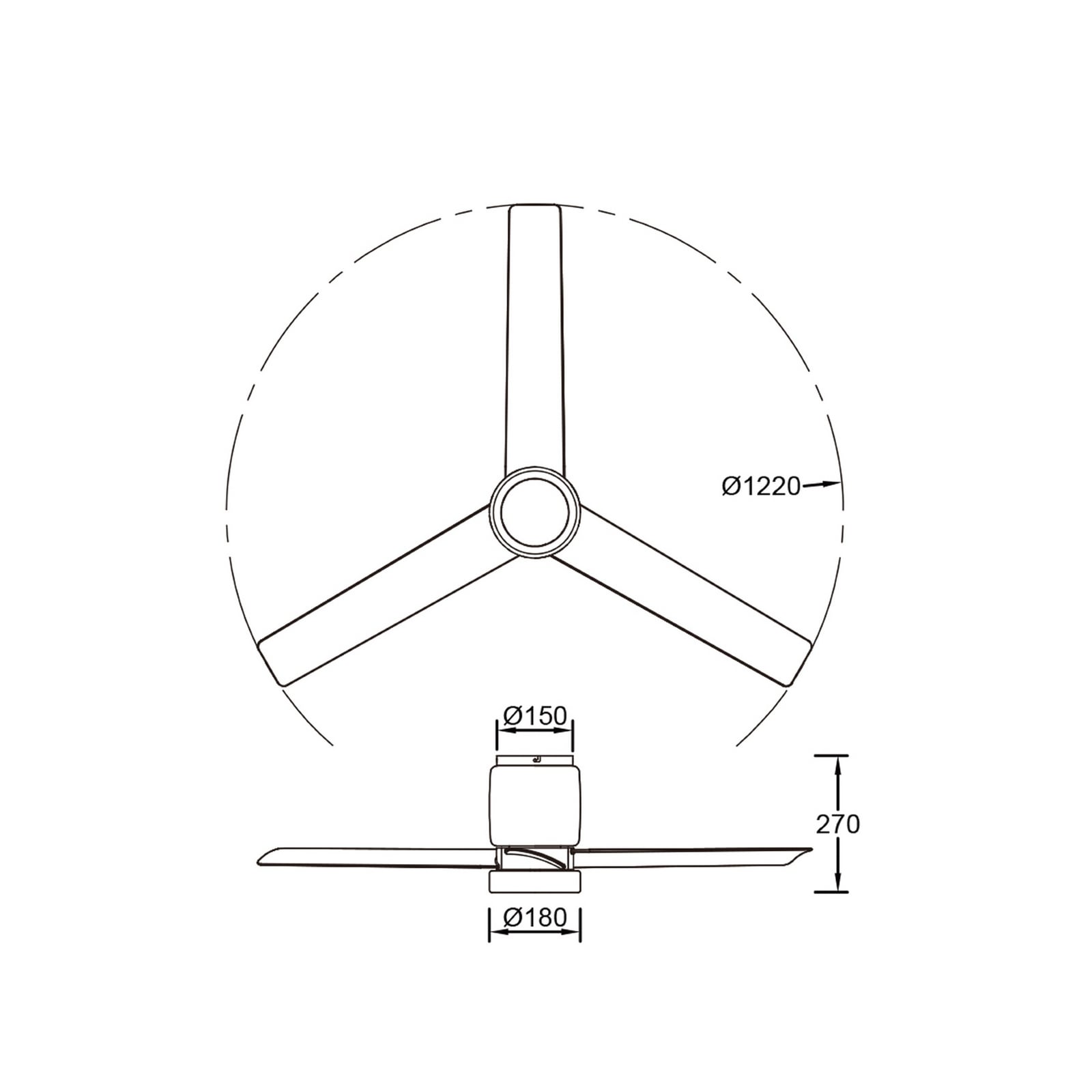 LED plafondventilator Ceramica M beige/hout DC stil - Mantra LED plafondventilator Ceramica M beige/hout DC stil - Mantra