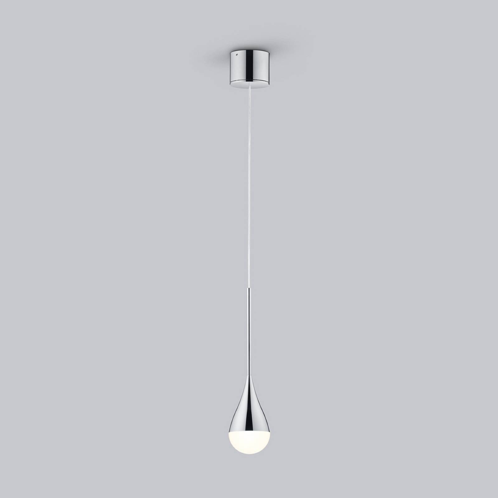 Helestra LED-Pendelleuchte DUC, chrom, IP44, Ø 7 cm günstig online kaufen
