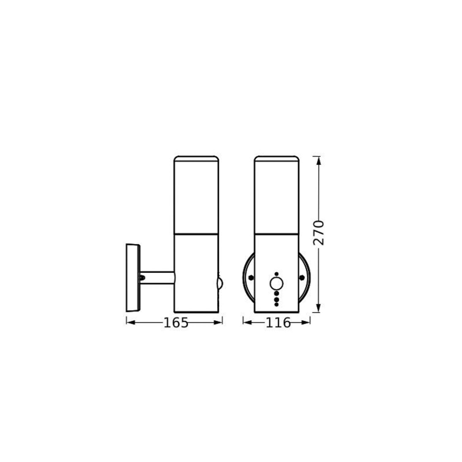 LEDVANCE Außenwandlampe Endura Classic Figo Zylinder, Sensor