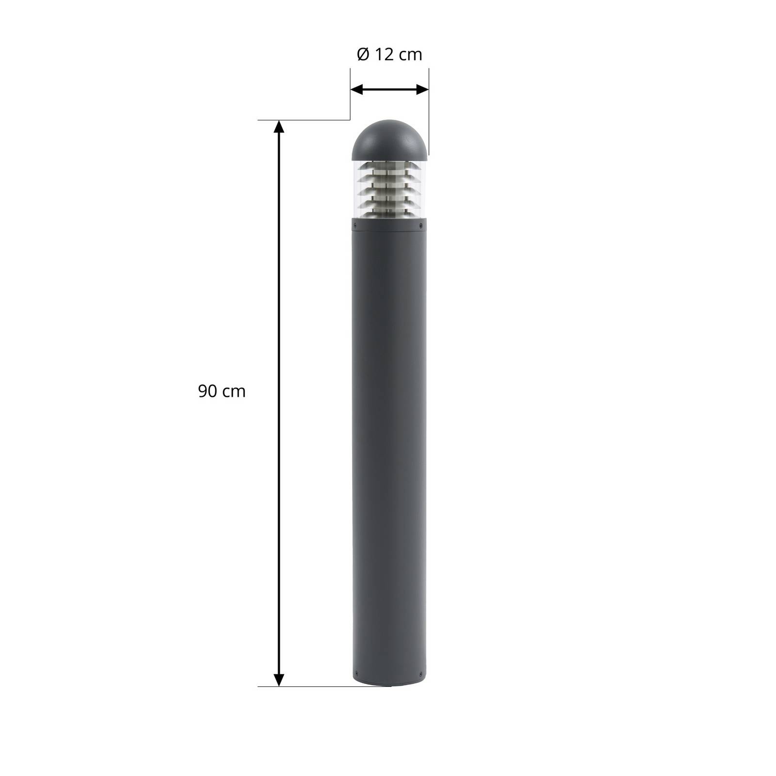 Lucande słupek oświetleniowy LED Skagena, antracyt, wysokość 90 cm, IP54