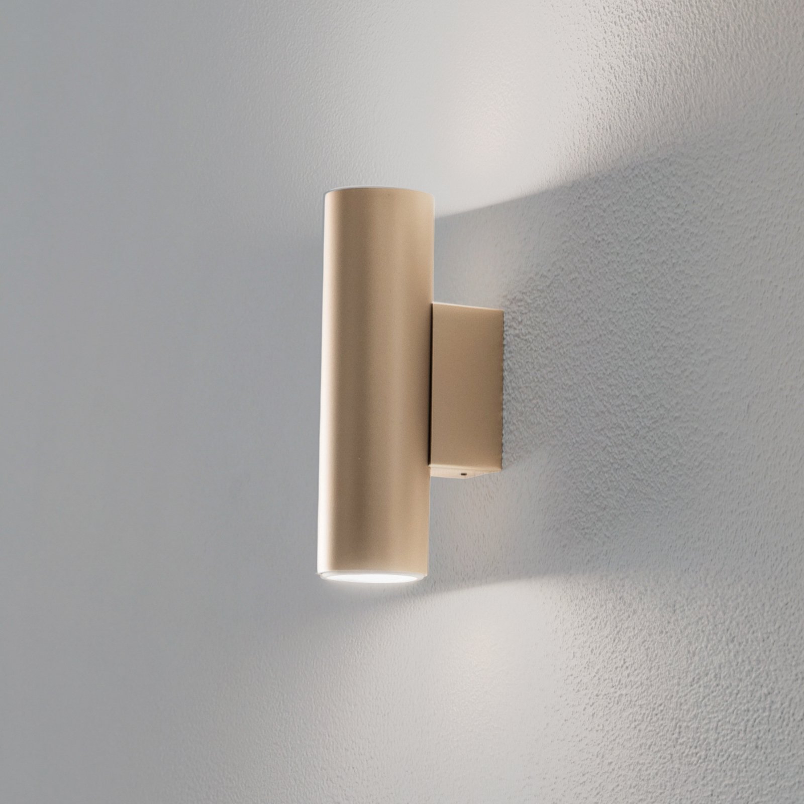 Wandlamp Marion Plus, goud, GU10, staal, hoogte 18 cm