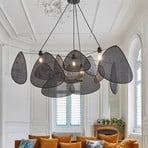 Hängelampe Screen XXL, 90 cm, schwarz, Rattan - MARKET SET