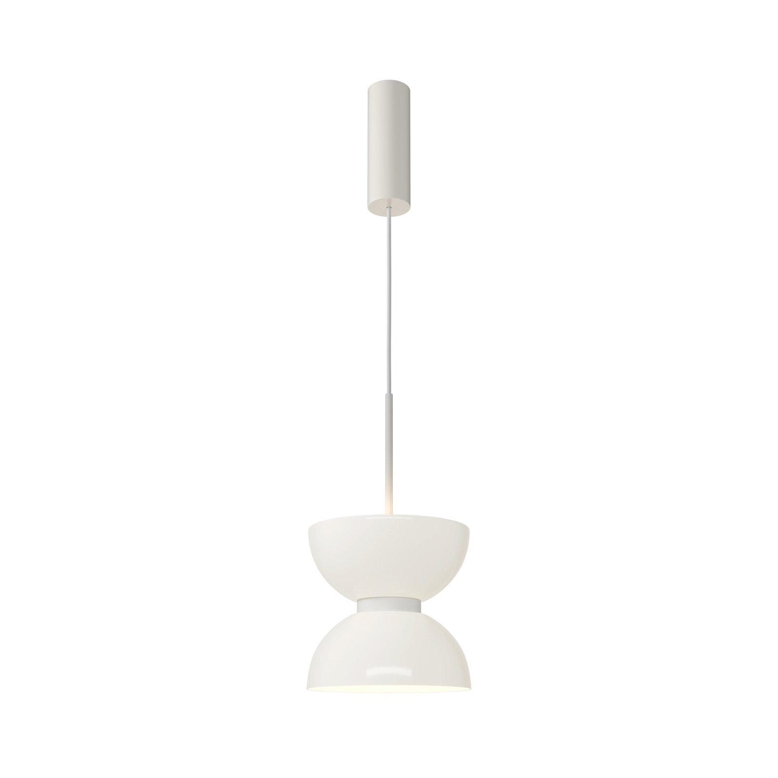 Maytoni LED pendant light Kyoto, white, Ø 22 cm, glass, metal