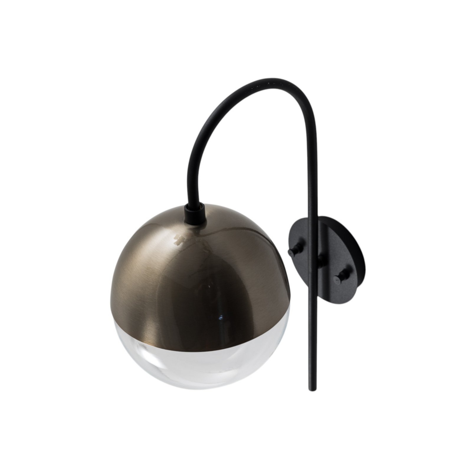 Wandleuchte Bastos 3055, schwarz/gold antik/klar