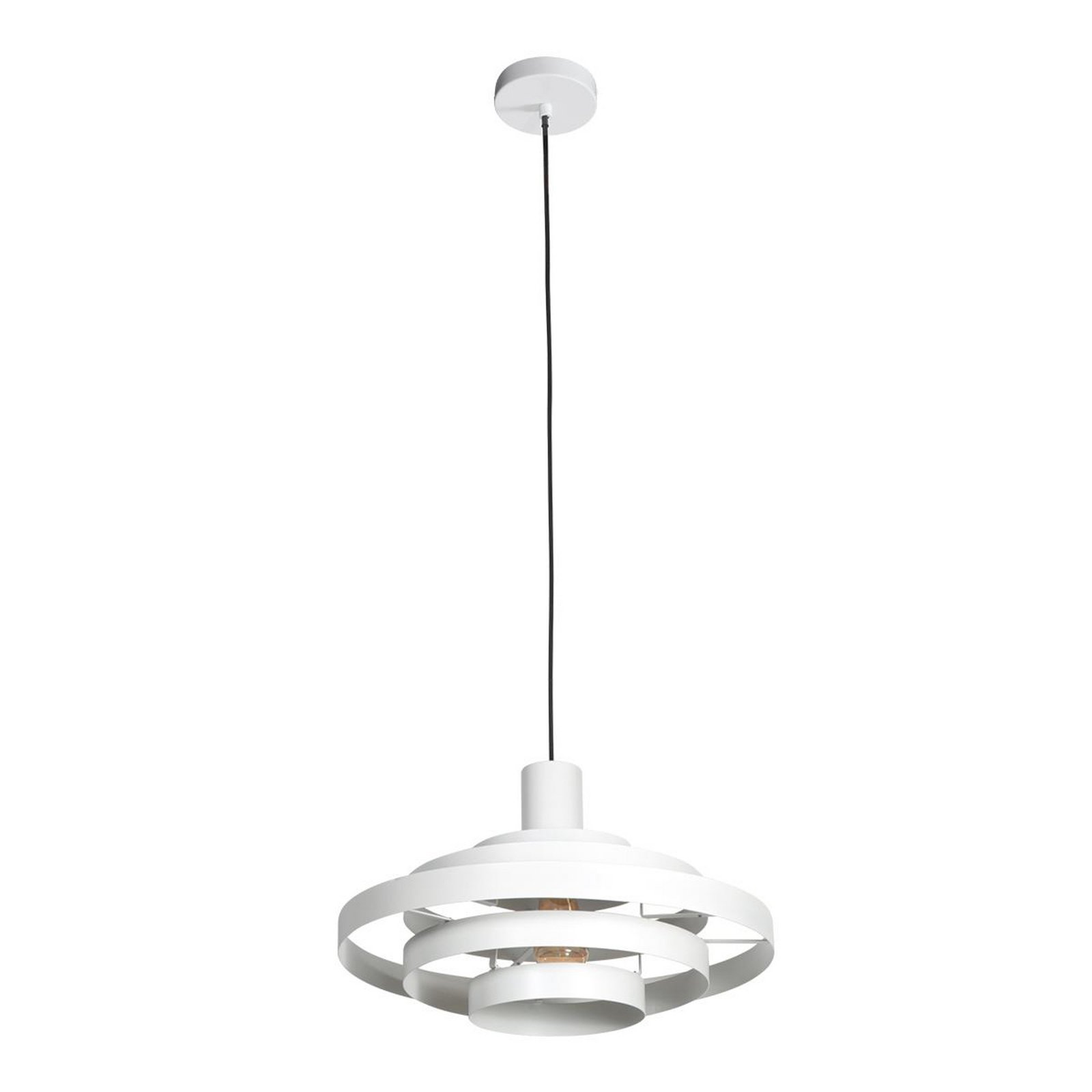 Halo Cirque pendant light, white, metal, Ø 50 cm, E27