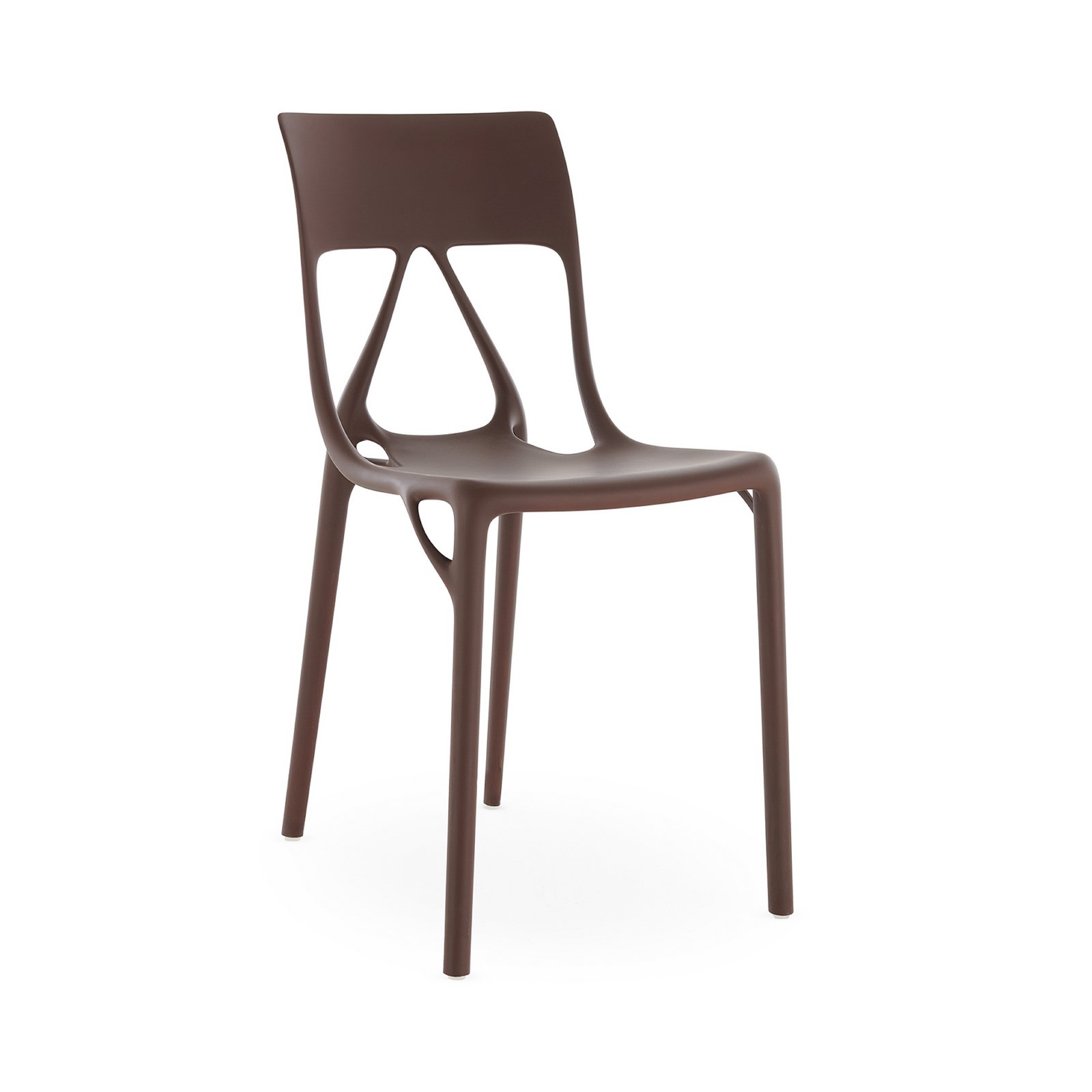 Chaises A.I. Lite, marron, hauteur 80 cm, lot de 2 - Kartell