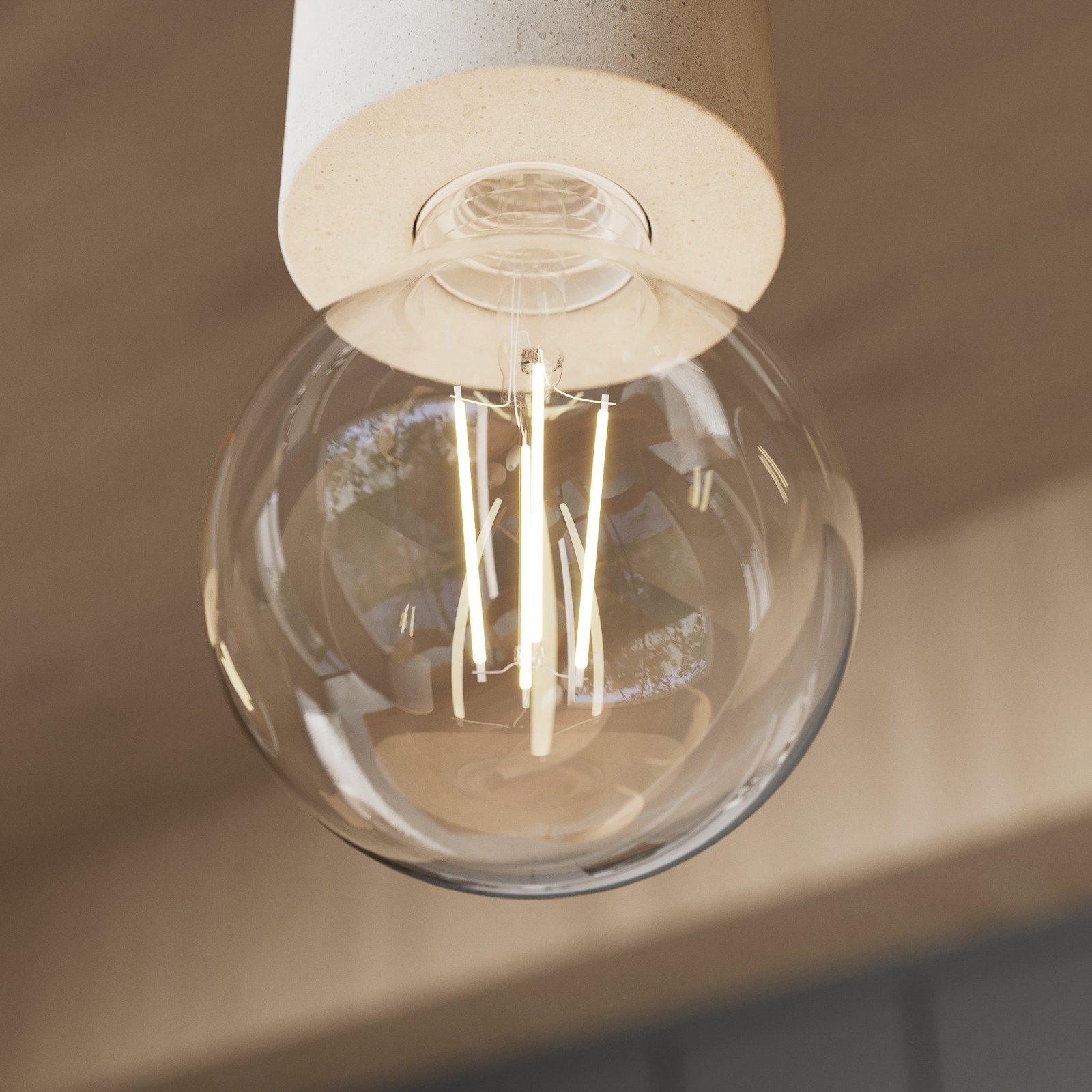 Jasper 4 Hanglamp Wood/Black/Grey - Envostar