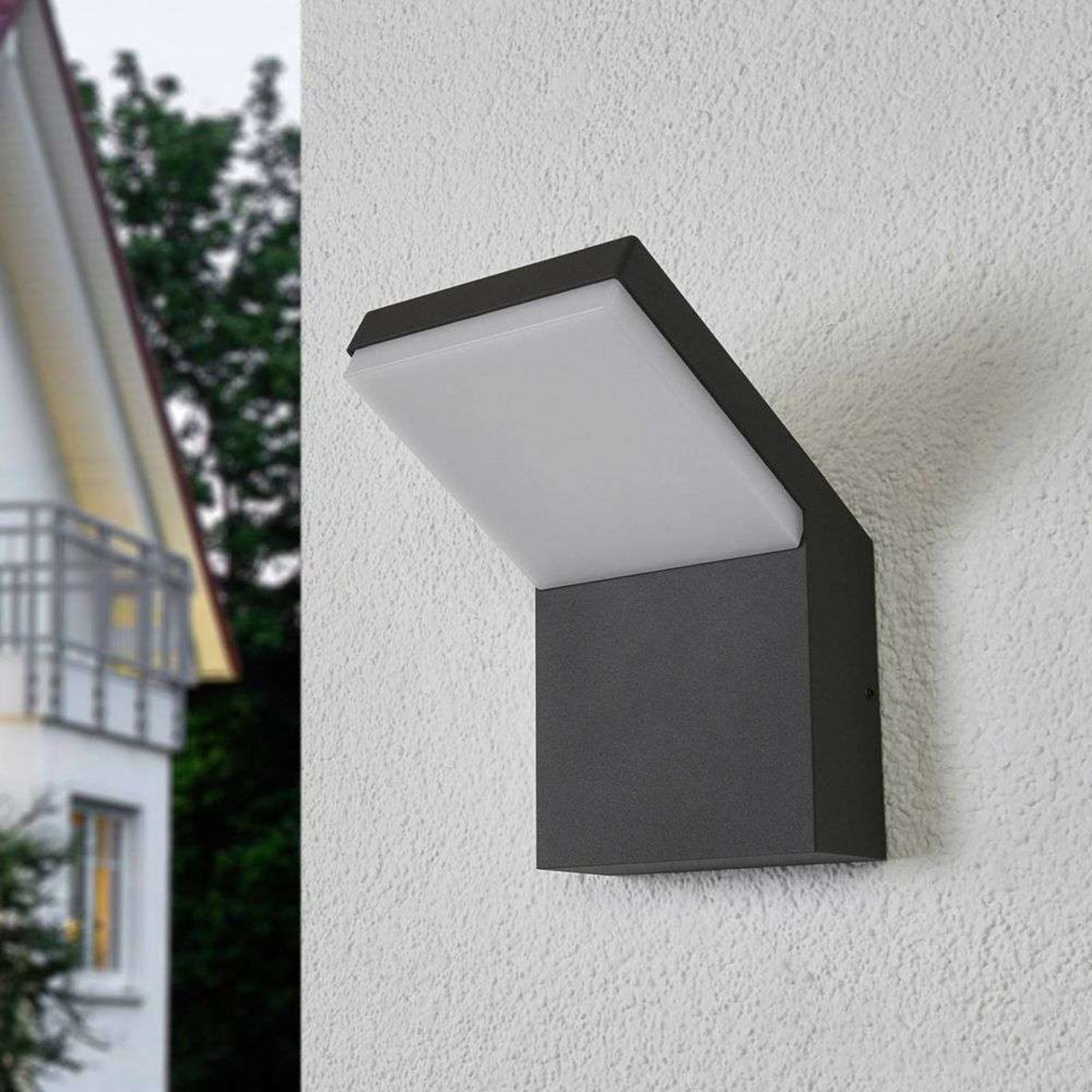 Yolena Outdoor Wall Lamp Dark Grey White - Arcchio