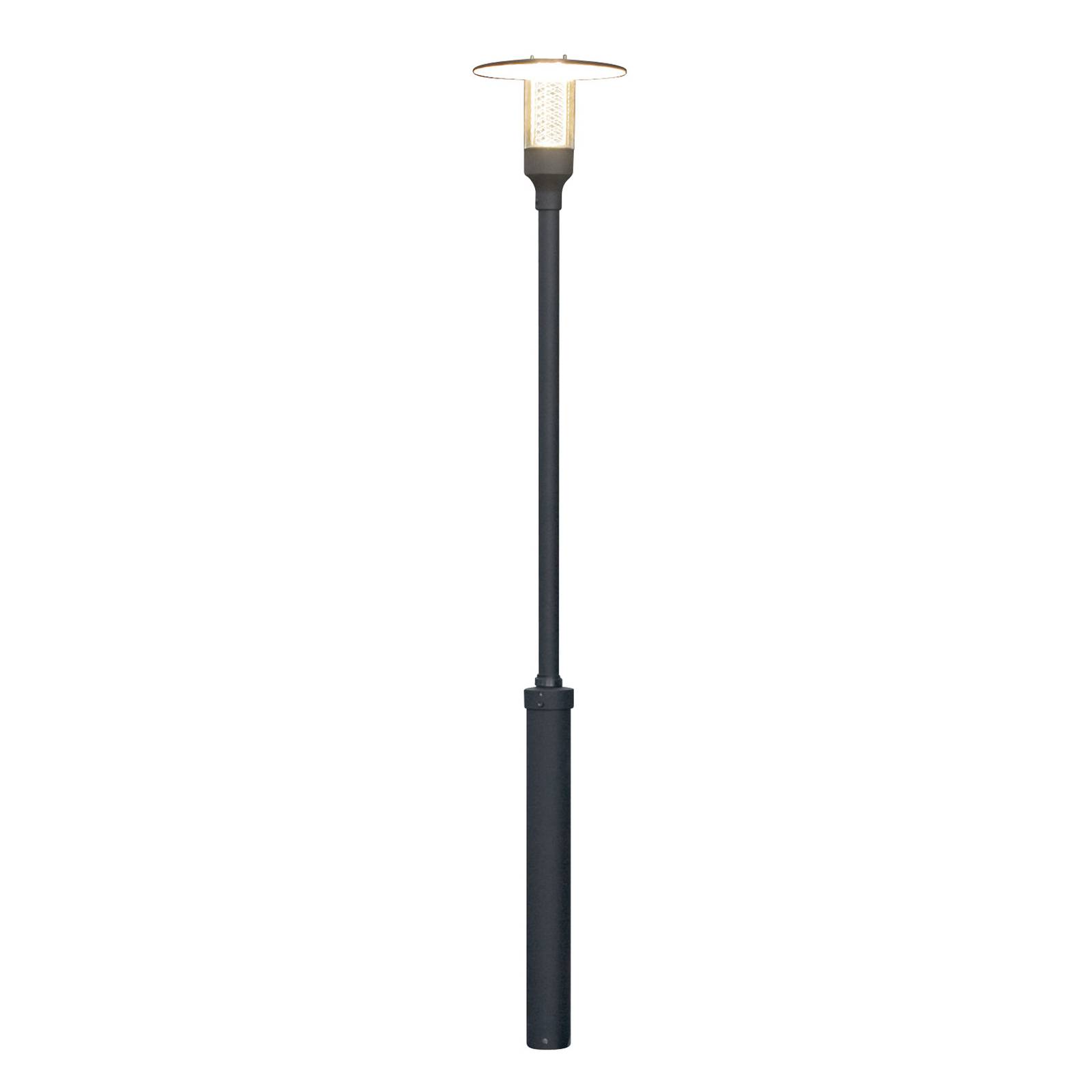 Konstsmide High-quality lamp post NOVA, black, aluminium, acrylic glass, GU10, 50 W, H: 221 cm