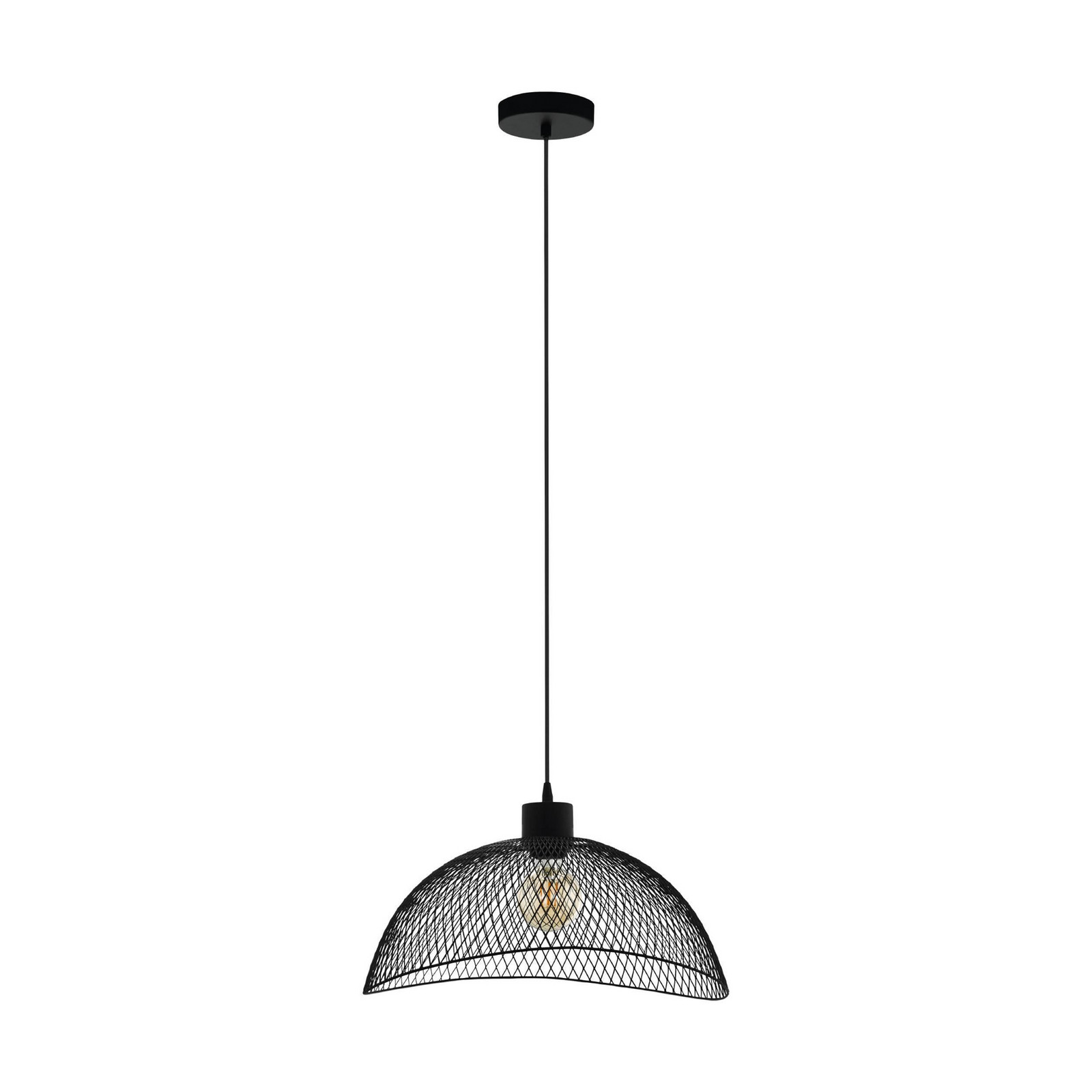 Suspensie Pompeya lungime 45 cm negru oțel