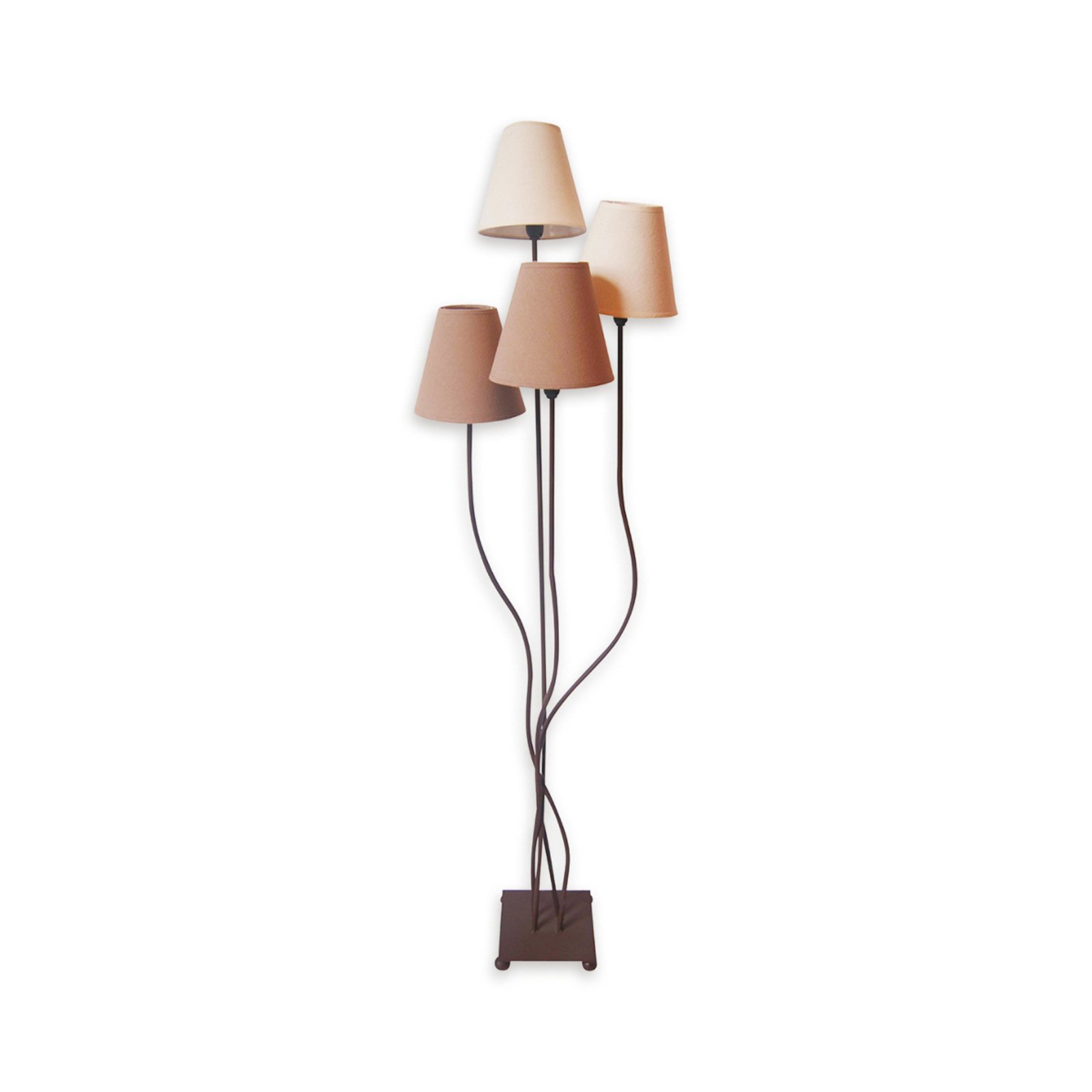 Twiddle - floor lamp with four fabric lampshades