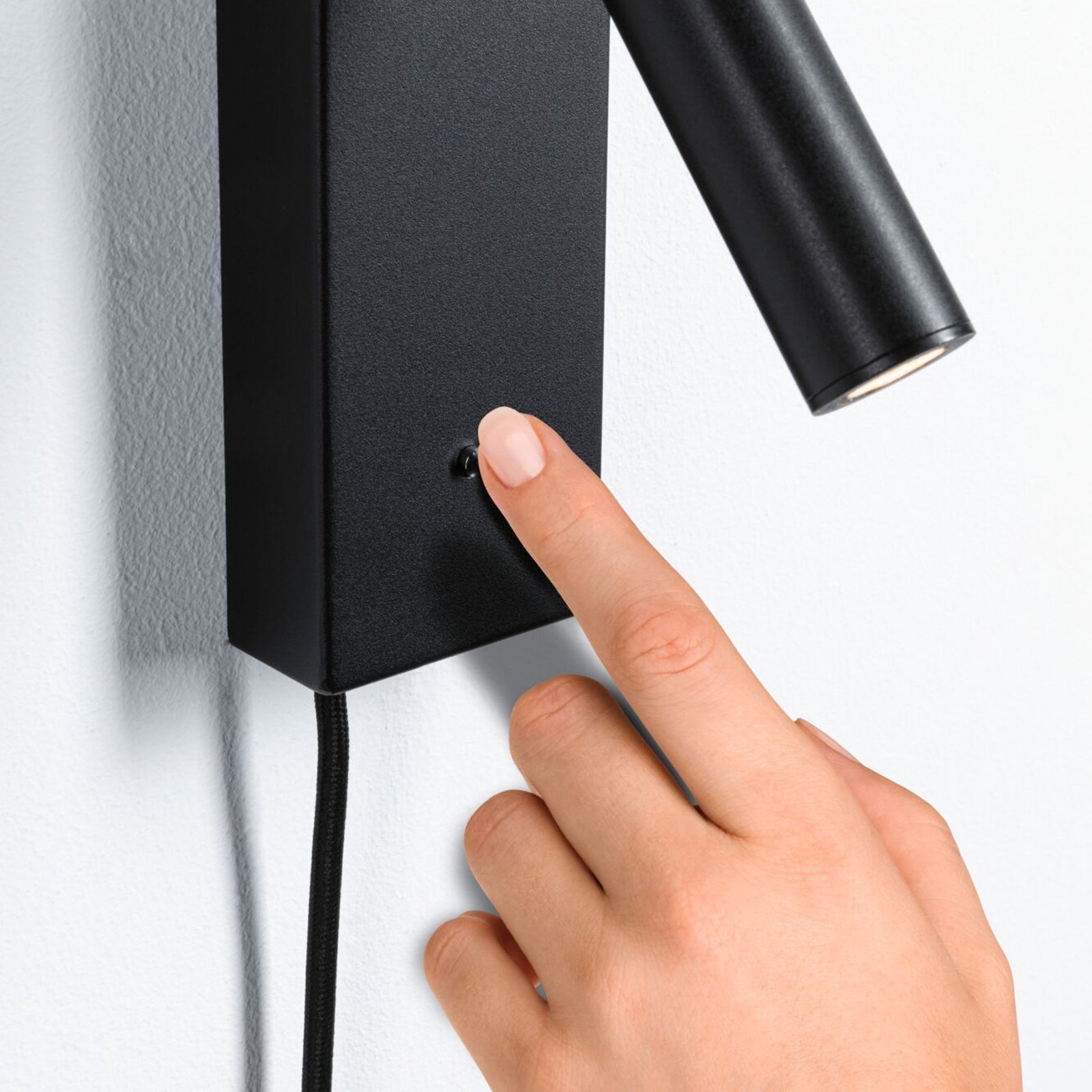 Hulda LED Zidna lampa USB C 3-step Dim. Mat Crna - Paulmann