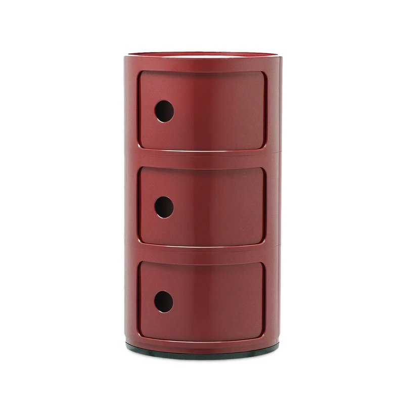 Kartell – Componibili 3 Sidobord Burgundy