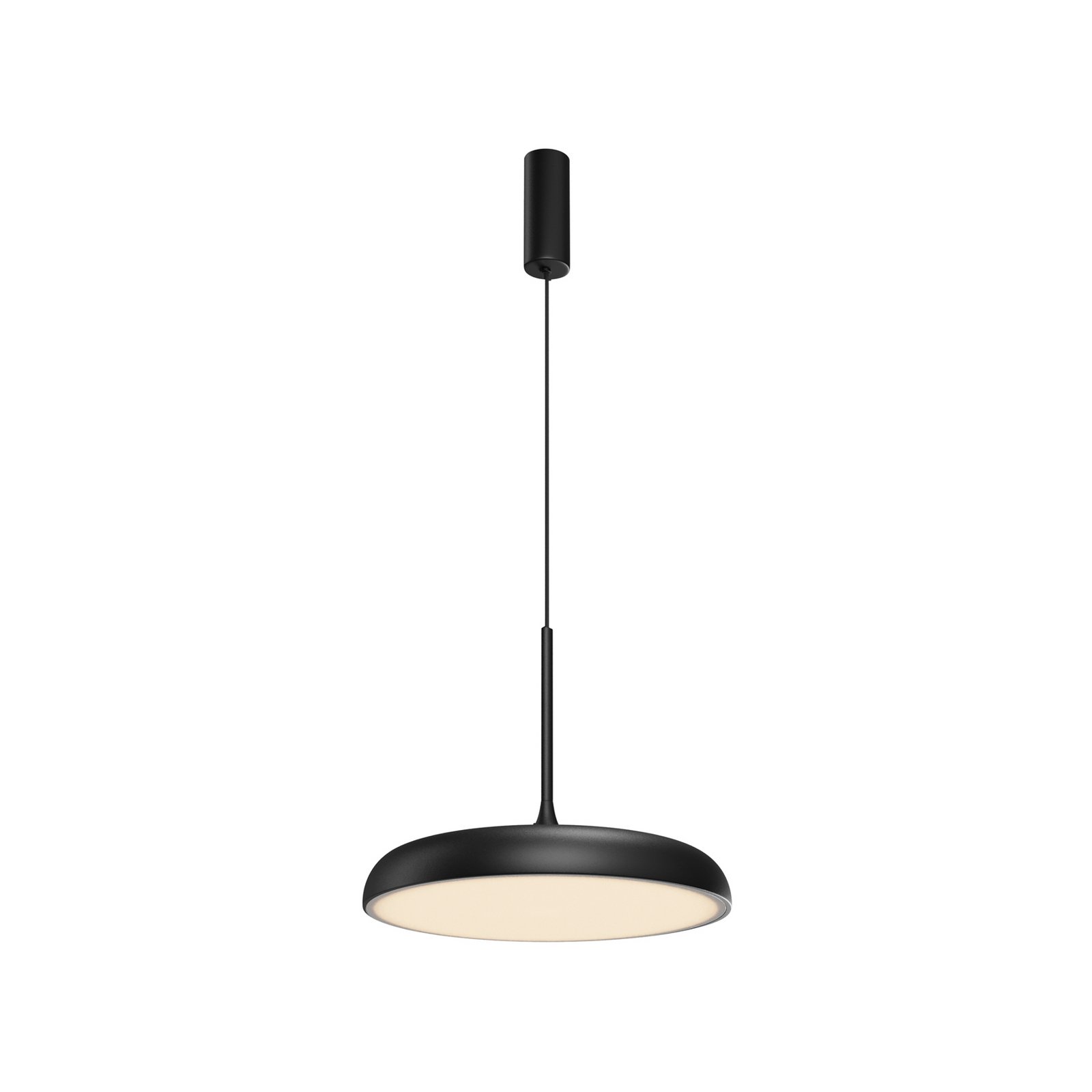 Maytoni Lampă suspendată LED Gerhard, Ø 40 cm, negru, metal