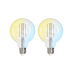 LUUMR Smart LED E27 G95 7W ZigBee Tuya Philips Hue 2er-Set