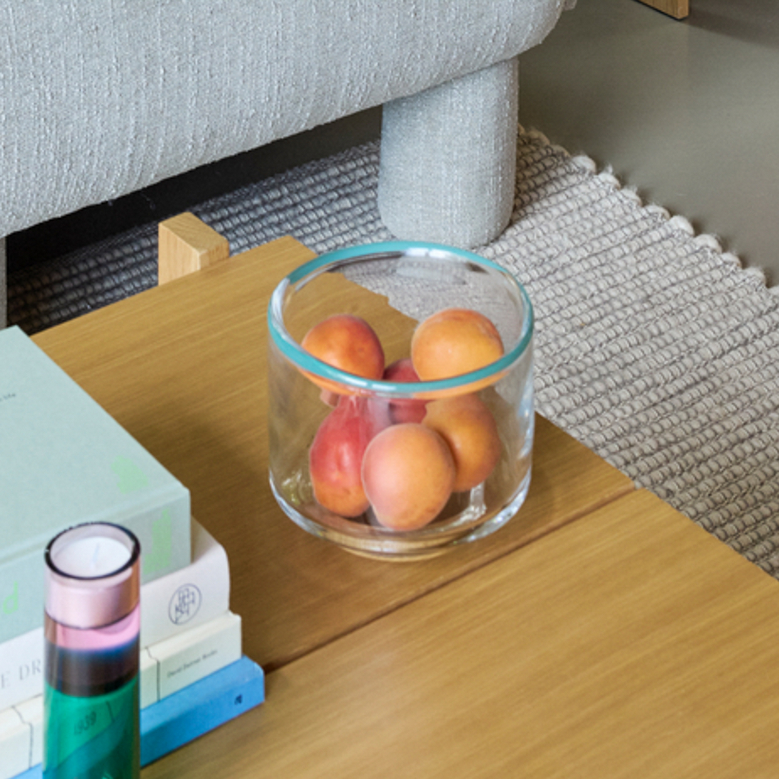 Cuenco Clea transparente/verde, Ø 20 cm, cristal - Hübsch