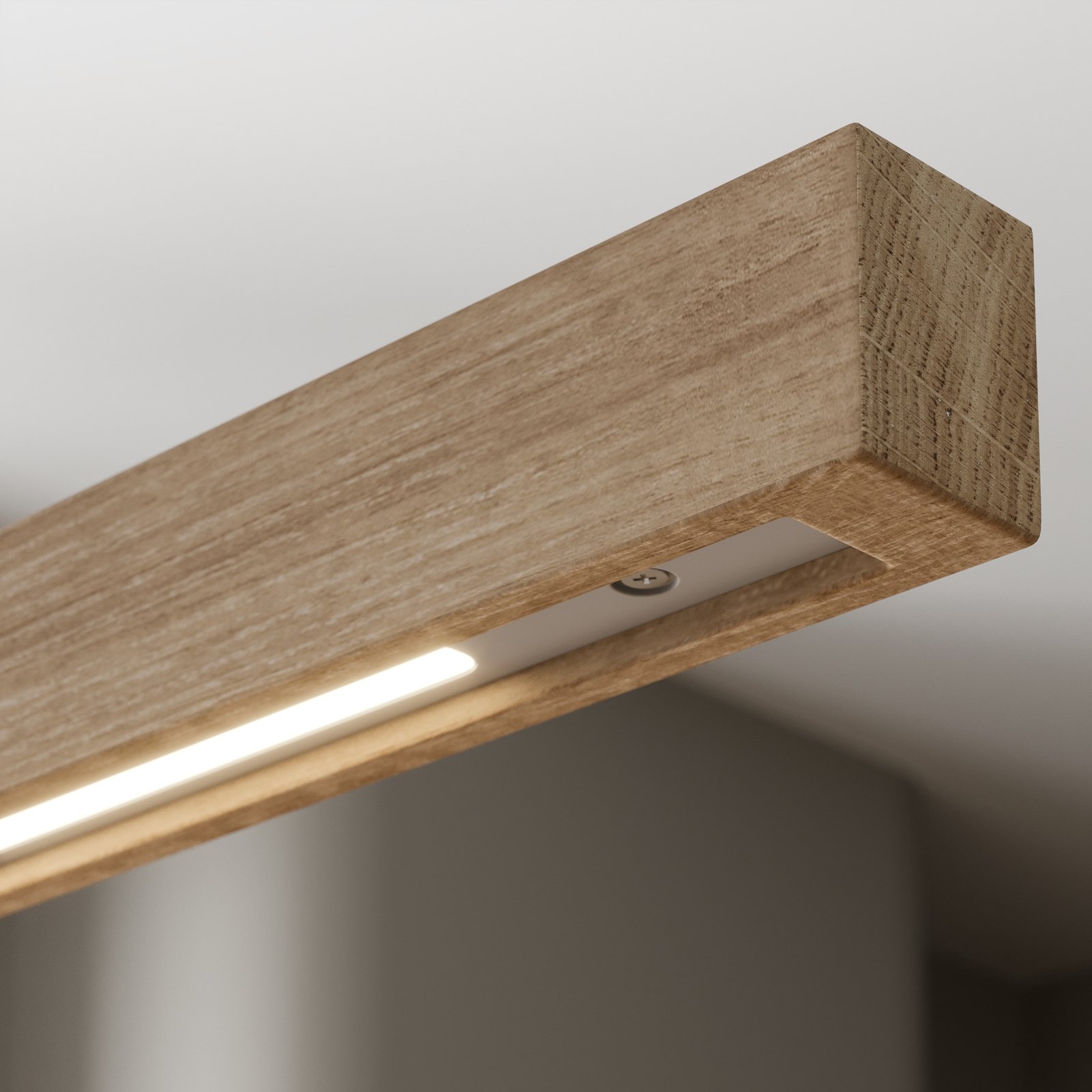 Nora Lampa Wisząca Oak/Nickel - Lucande
