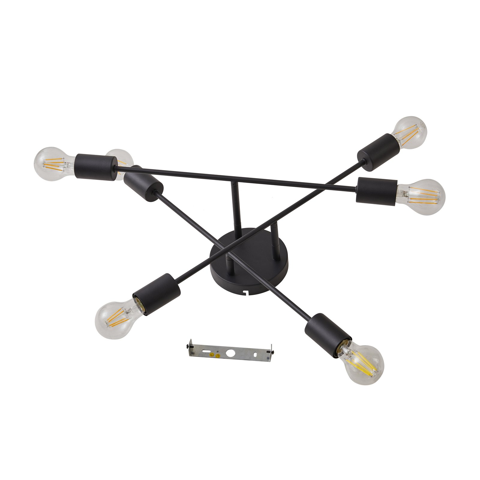 Estar 6 Ceiling Lamp Black - Lindby