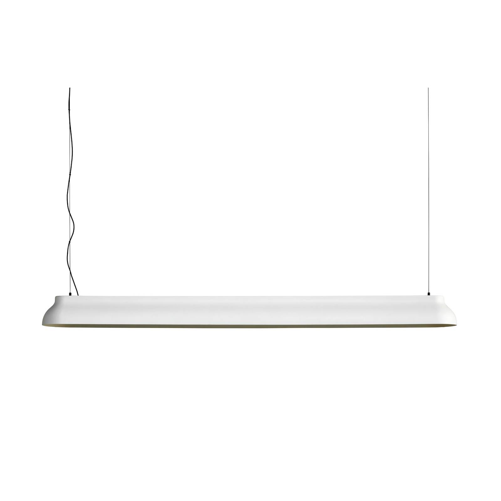 HAY PC Linear lámpara colgante LED, blanco crema, para salón / comedor, aluminio, policarbonato, 28 W, longitud: 120 cm, anchura: 14 cm, altura: 10 cm