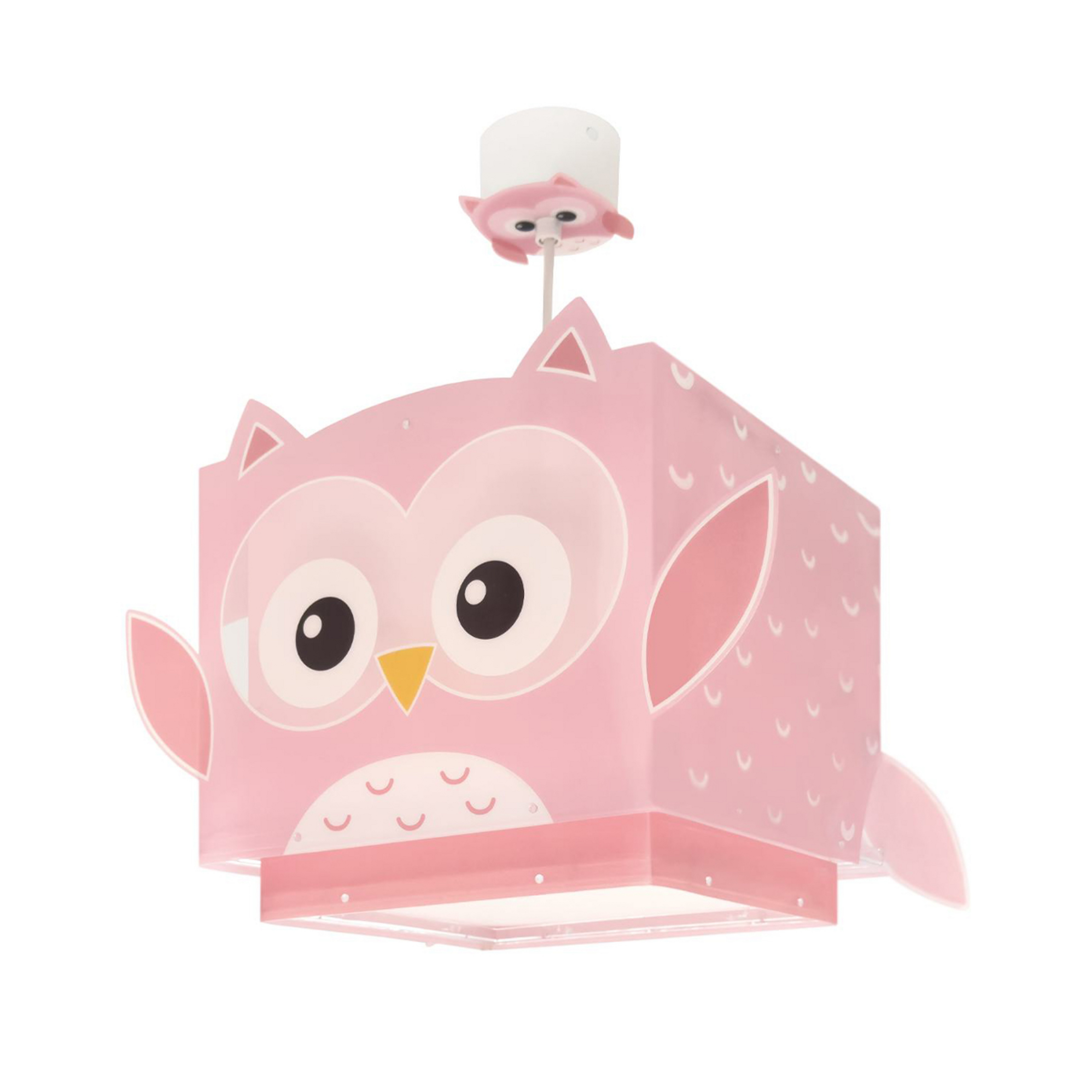Candeeiro suspenso Dalber Little Owl, cor-de-rosa,
