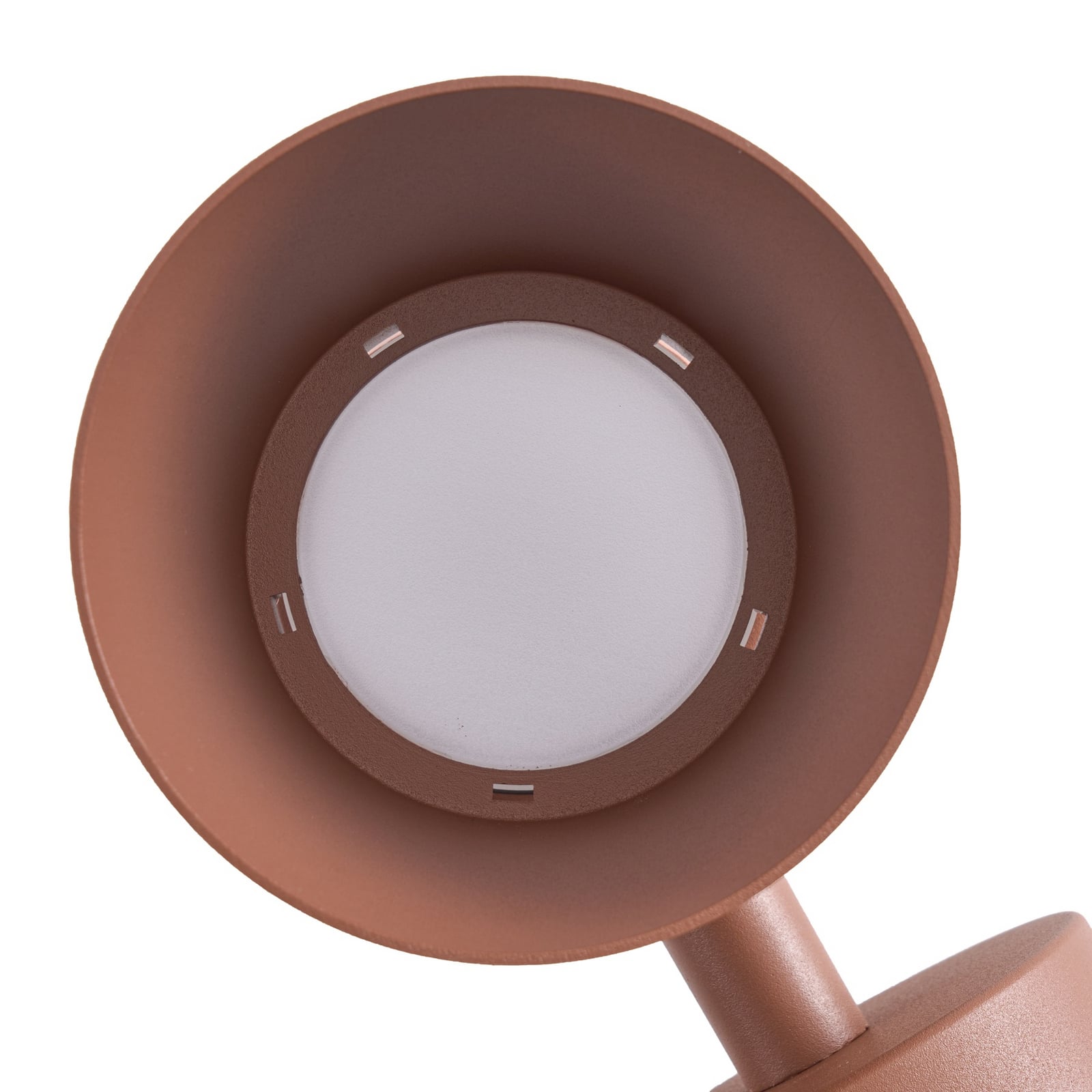 Meravi LED-Außenwandleuchte, zweiflammig, IP44, braun, Aluminium - Lucande