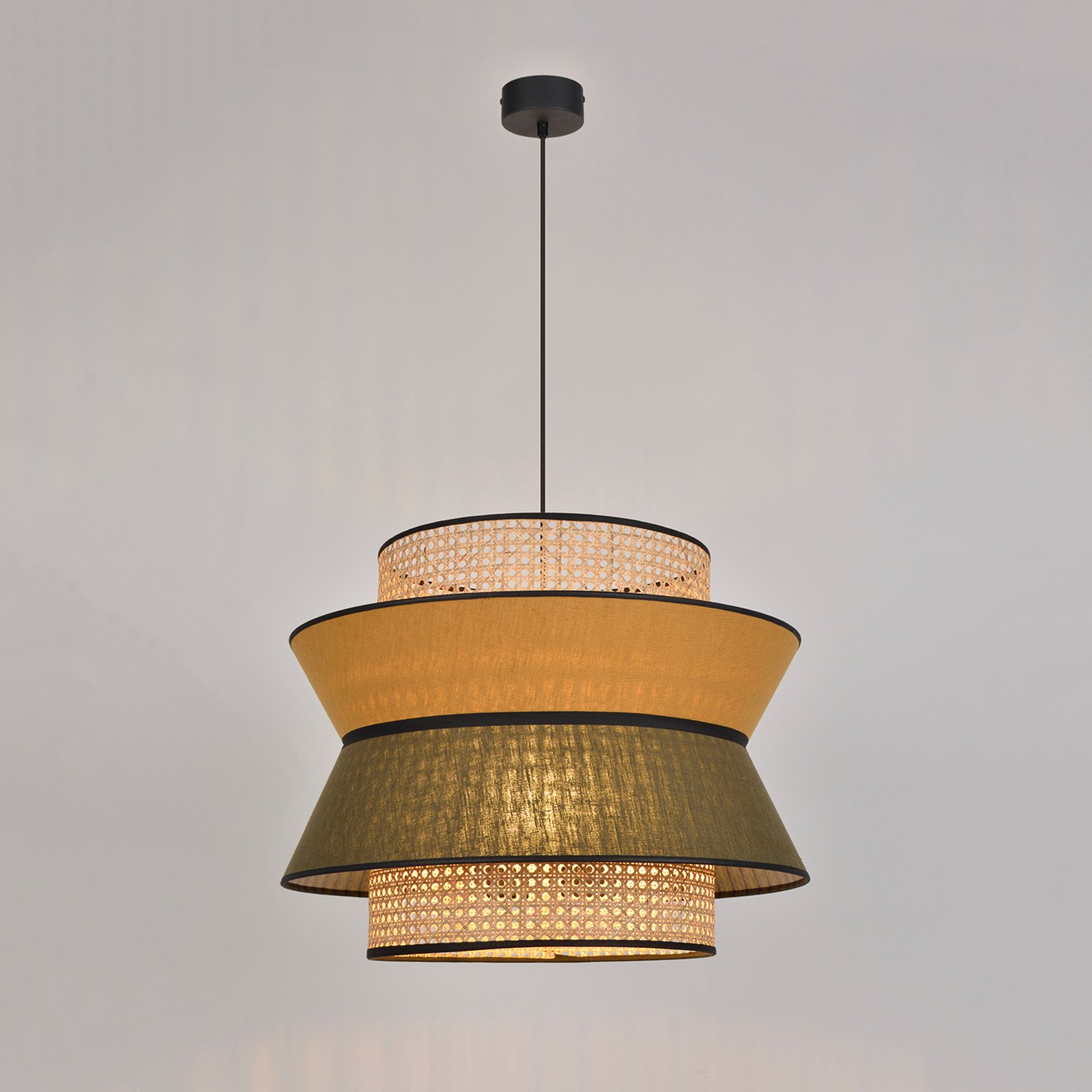 Singapour XL Hängeleuchte, khaki/curry - MARKET SET Singapour XL Hängeleuchte, khaki/curry - MARKET SET