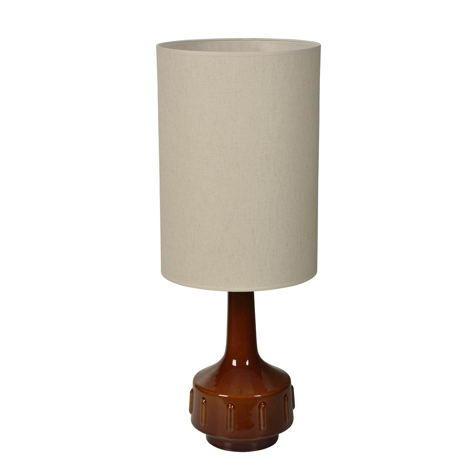 MARKET SET Lampă de masă Jimmy, maro/bej, înălțime 83 cm