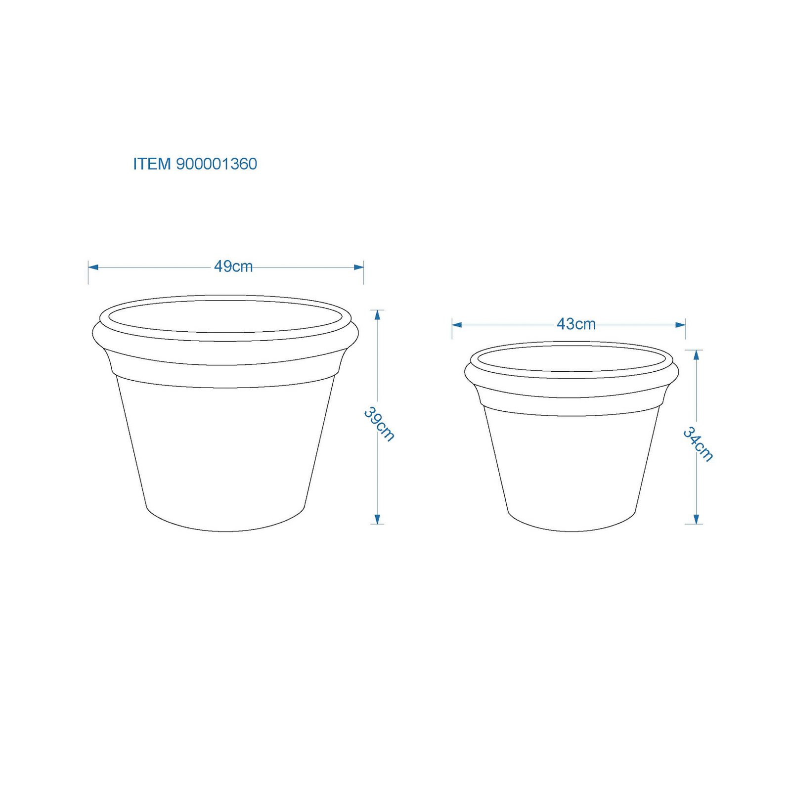 HDIvy Flower Pot, Dark Green, Metal, Set of 2 - House Doctor