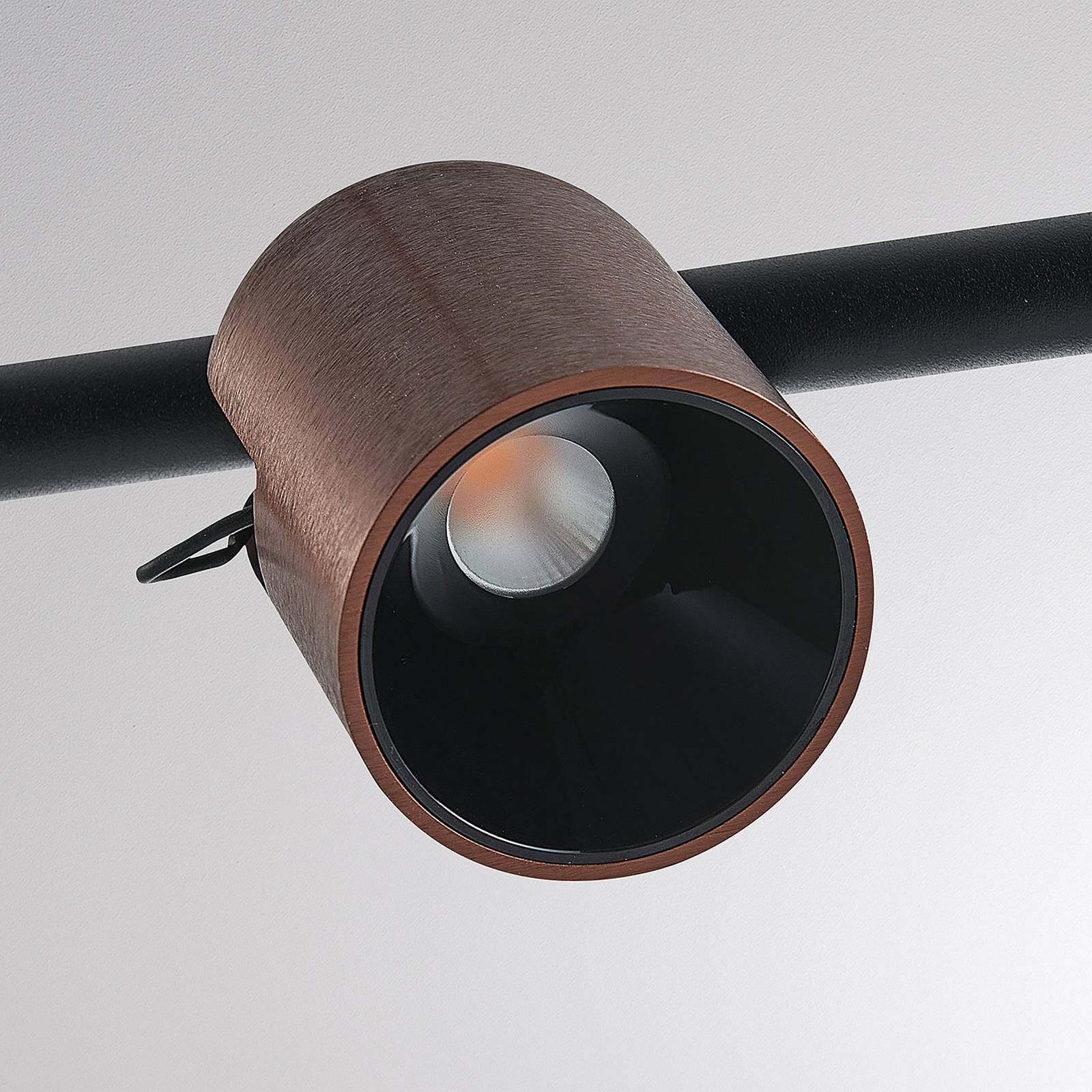 Lampa wisząca Molto Luce Nuun PD, czarny/kawowy brąz, 4-punktowa.
