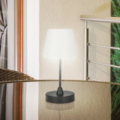 LED-bordlampe Campi, genopladeligt batteri, dæmpbar, sort