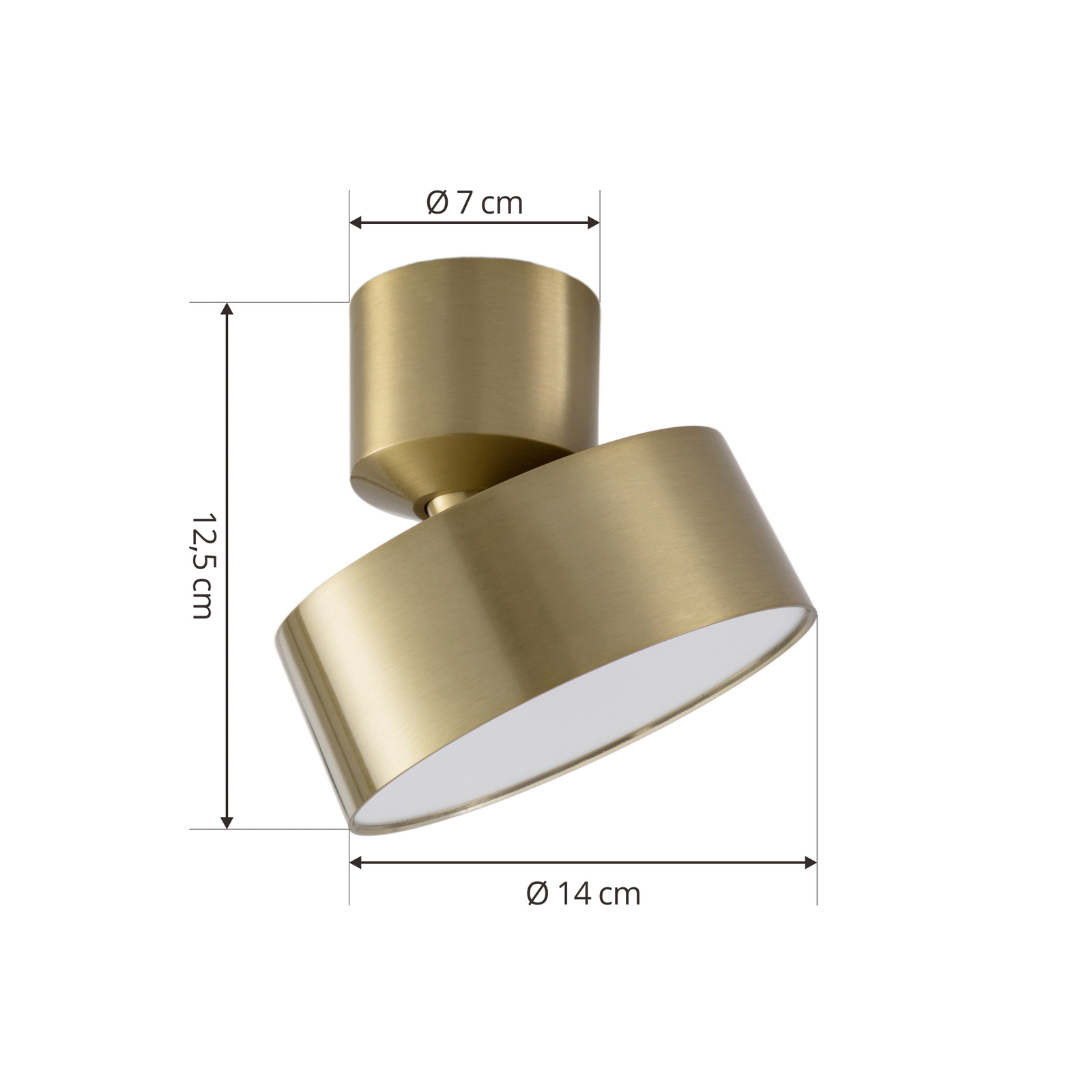 Lindby LED-Strahler Nivoria, schwenkbar, gold