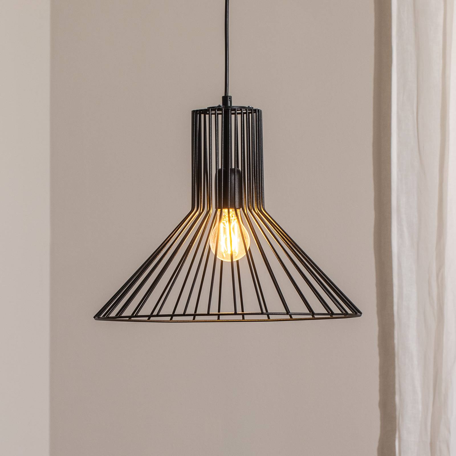 Hängeleuchte Fellini MR-757, schwarz, Metall, Ø 38 cm günstig online kaufen
