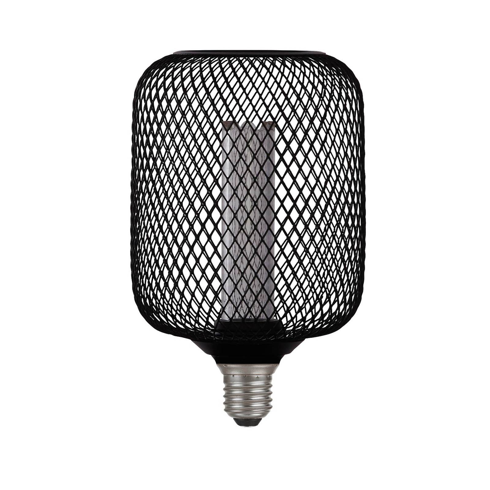 LED Deco Bulb Wire Zylinder E27 4,5W 2.700K schwarz Mesh