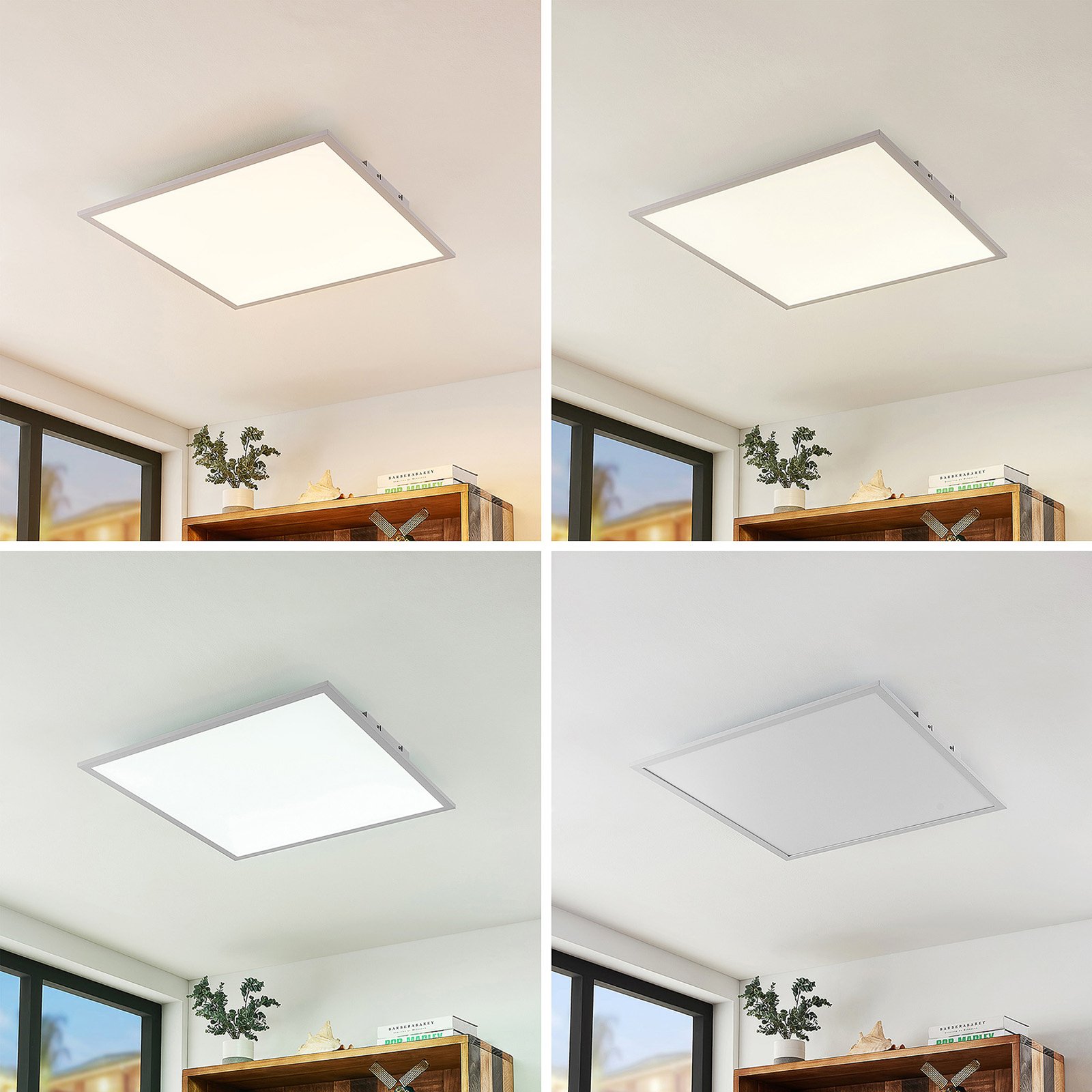 Lindby LED-Panel Luay, 60 x 60 cm, CCT, Remote, dimmbar