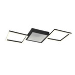 LED-Deckenleuchte Gelo, schwarz, dimmbar, 3000 K, Metall