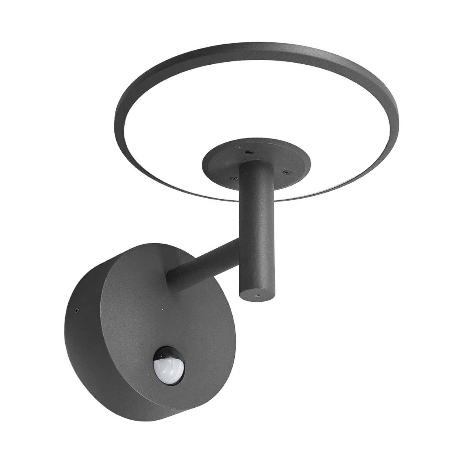 Fenia Outdoor Wall Lamp w/Sensor Anthracite/Opal - Lucande